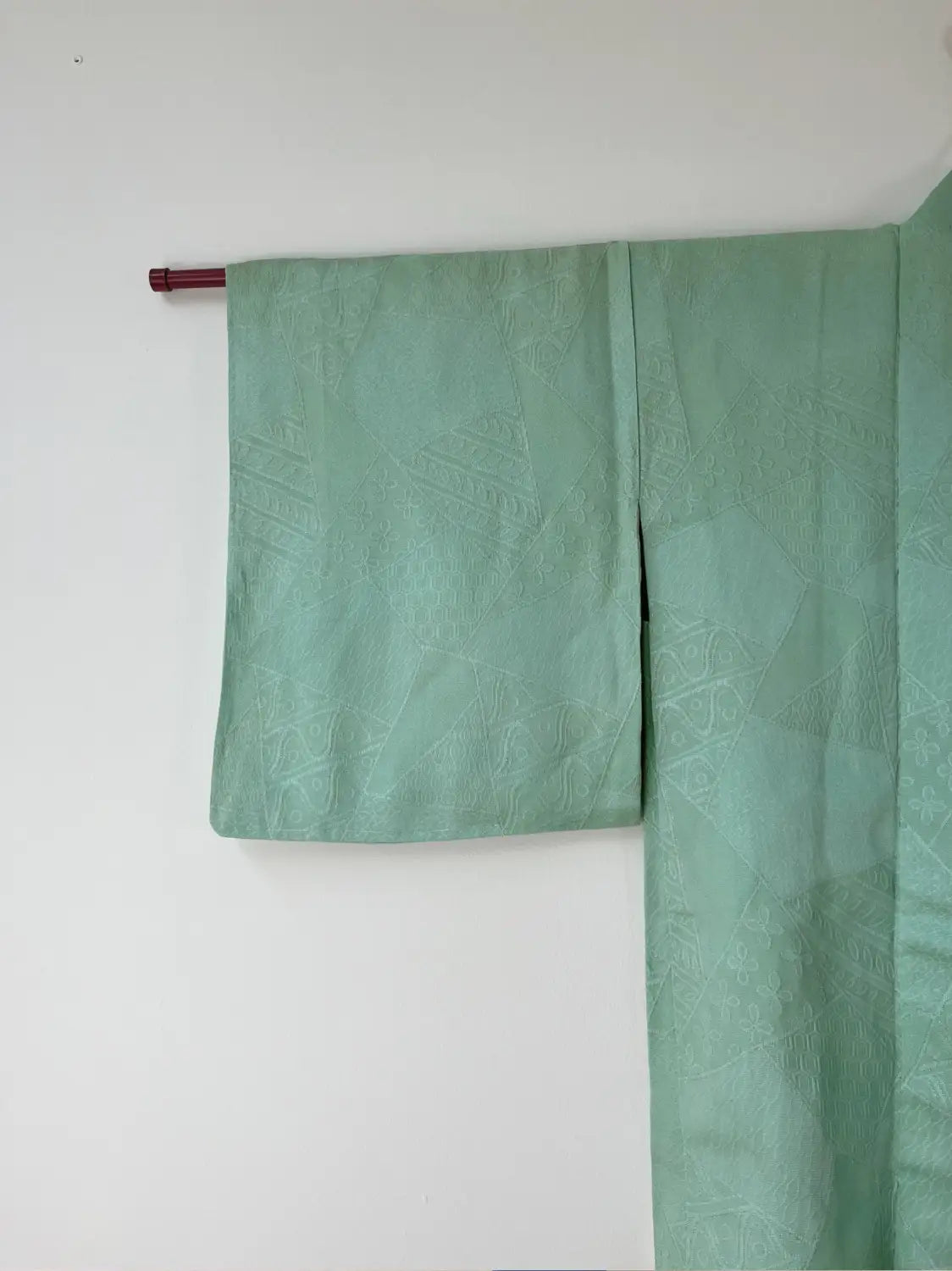 Vintage kleur Haori - Groene en gouden bloem -