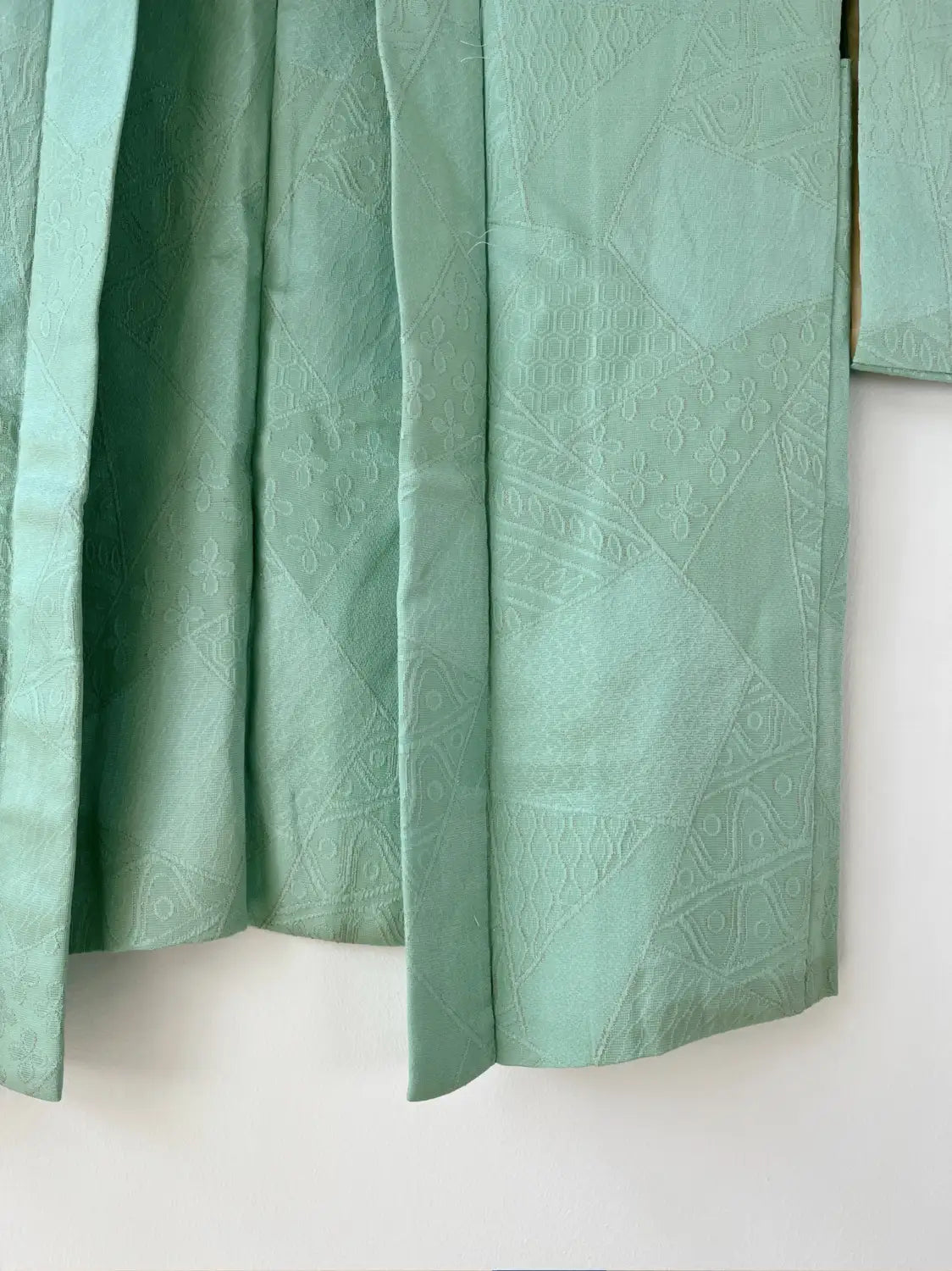 Vintage kleur Haori - Groene en gouden bloem -