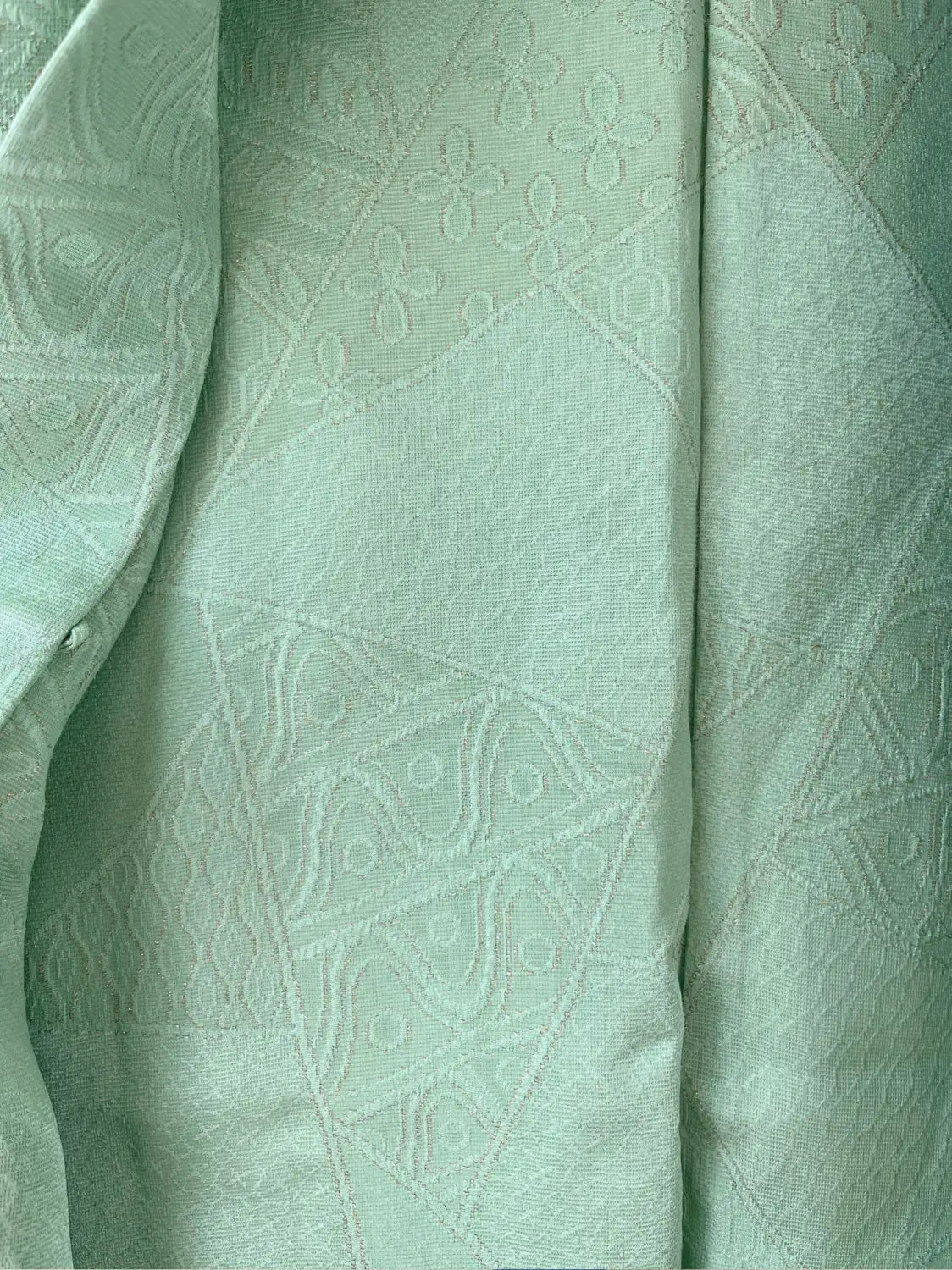 Vintage kleur Haori - Groene en gouden bloem -