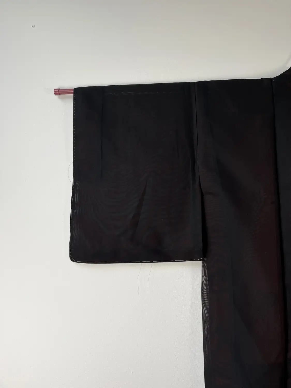 Vintage sheer haori - Black & Red -