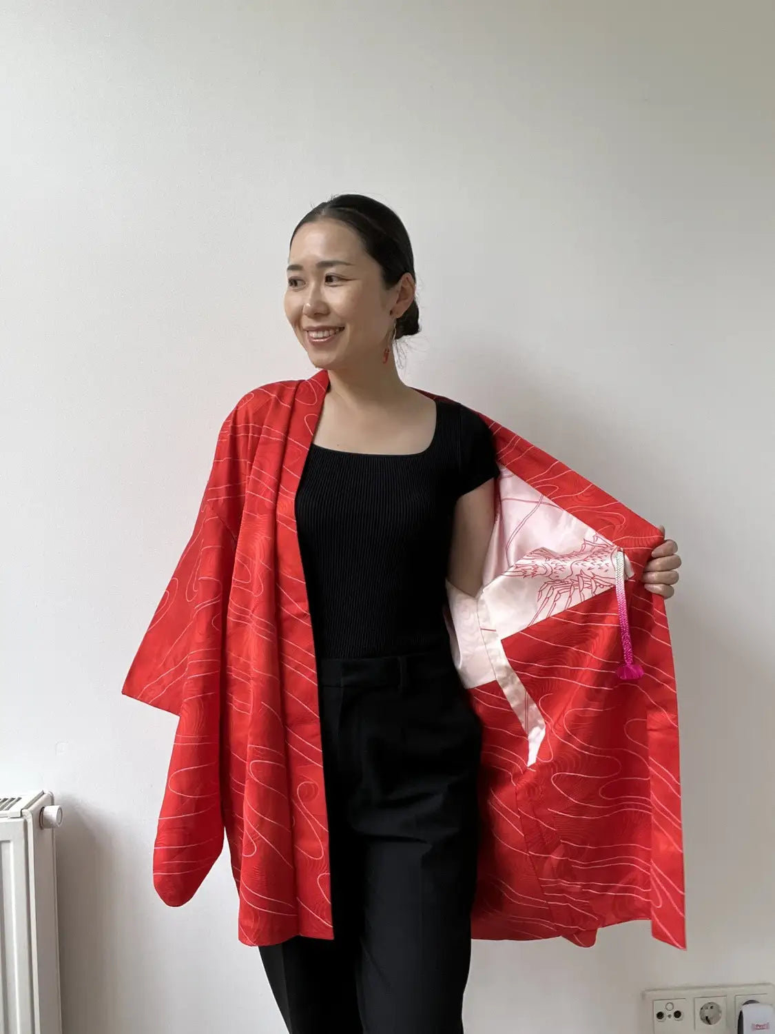 Vintage Color Haori -  Red Iseebi -