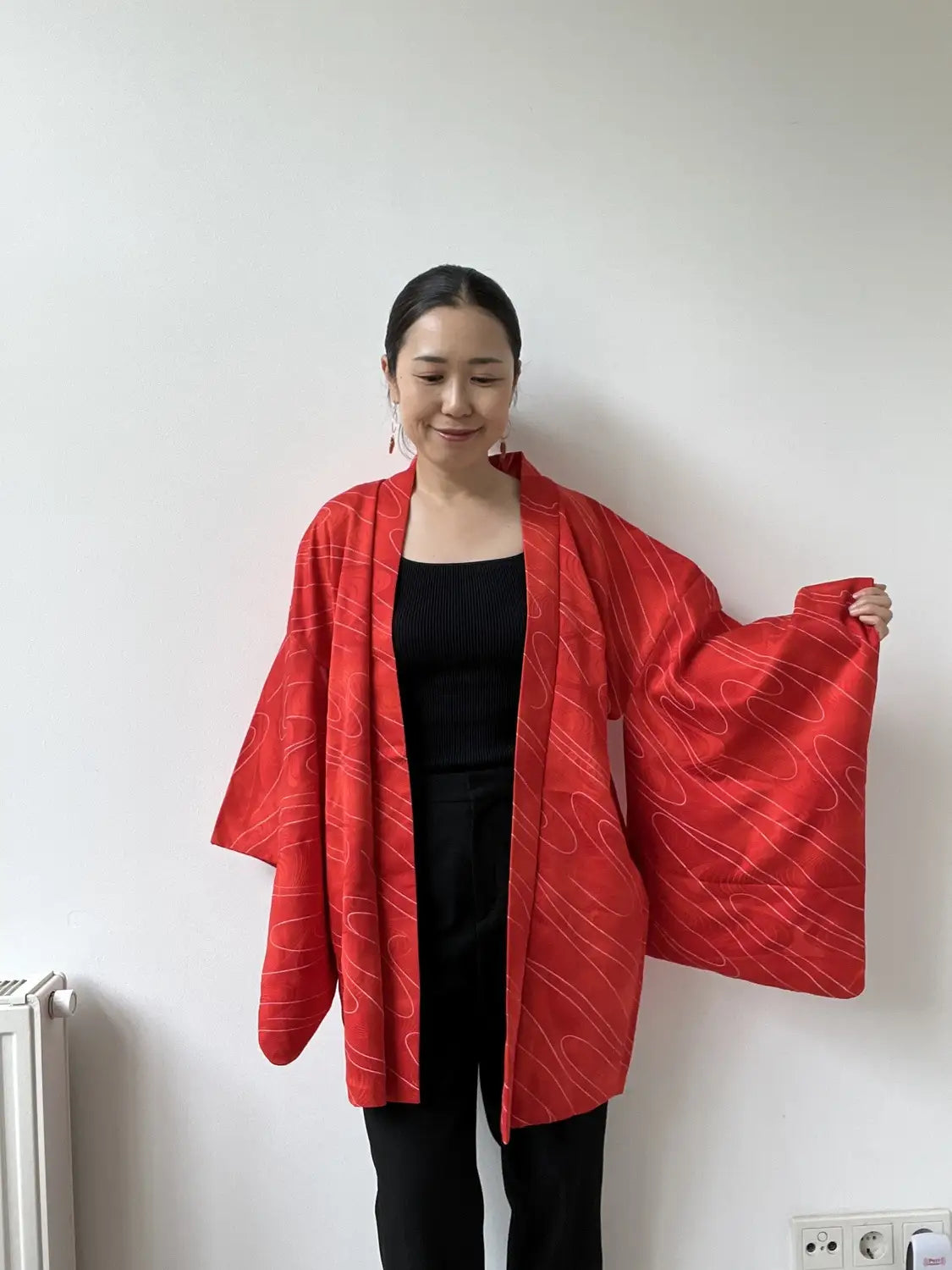 Vintage Color Haori -  Red Iseebi -