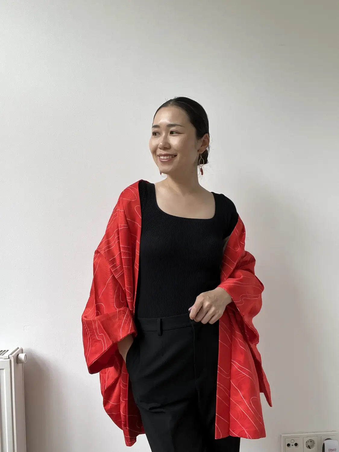 Vintage Color Haori -  Red Iseebi -