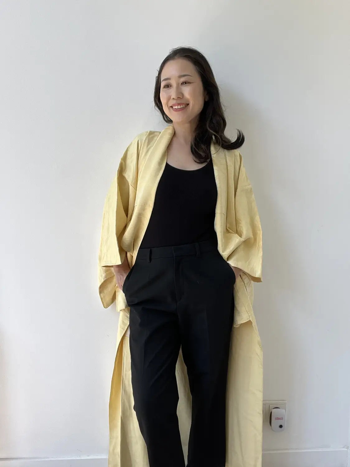 Vintage Iromuji-Kimono – weiches Gold – Halleluja, original arrangiert