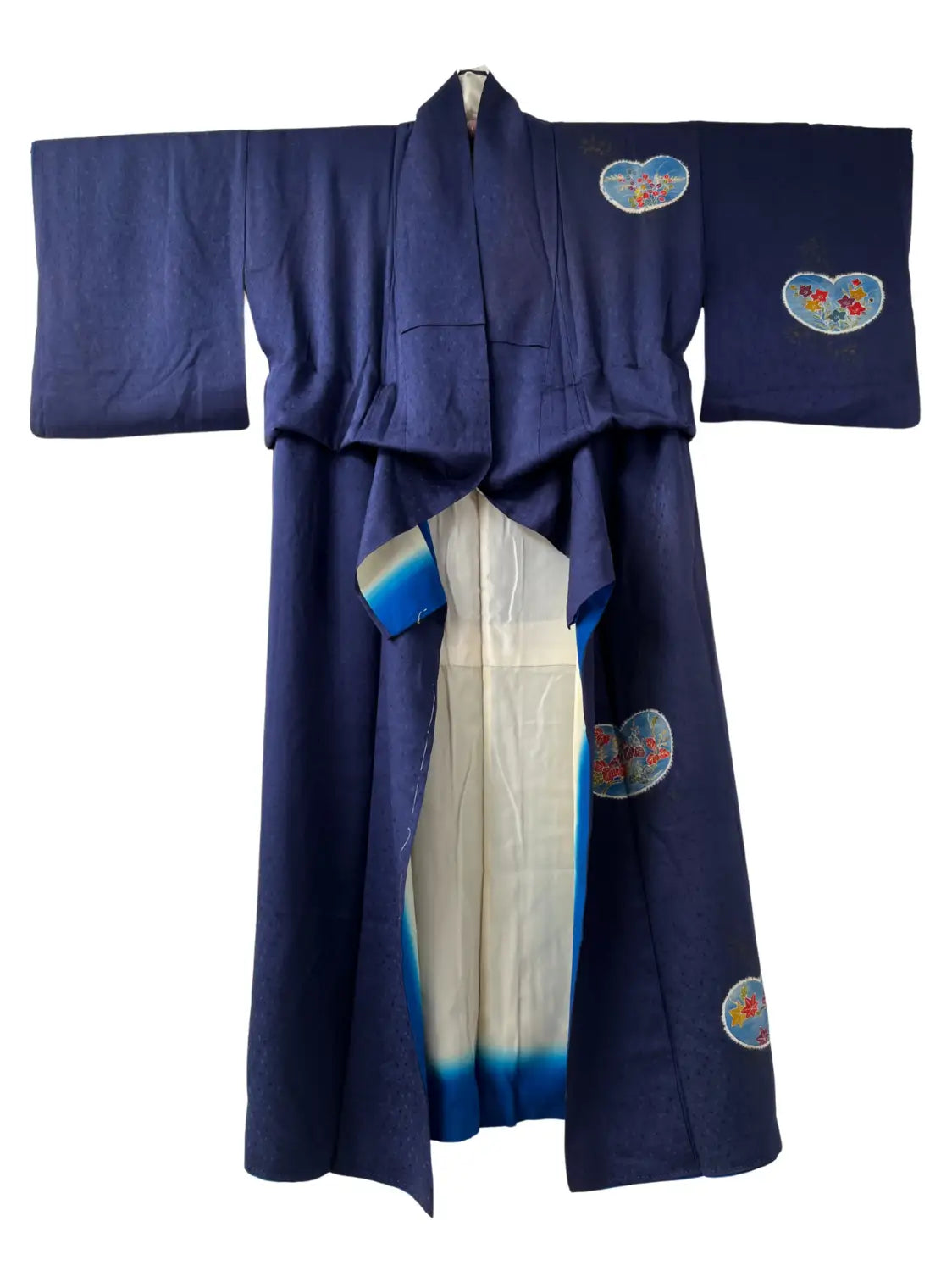 Vintage  homongi kimono - Navyblue Heart motif - Hallelujah original arrange