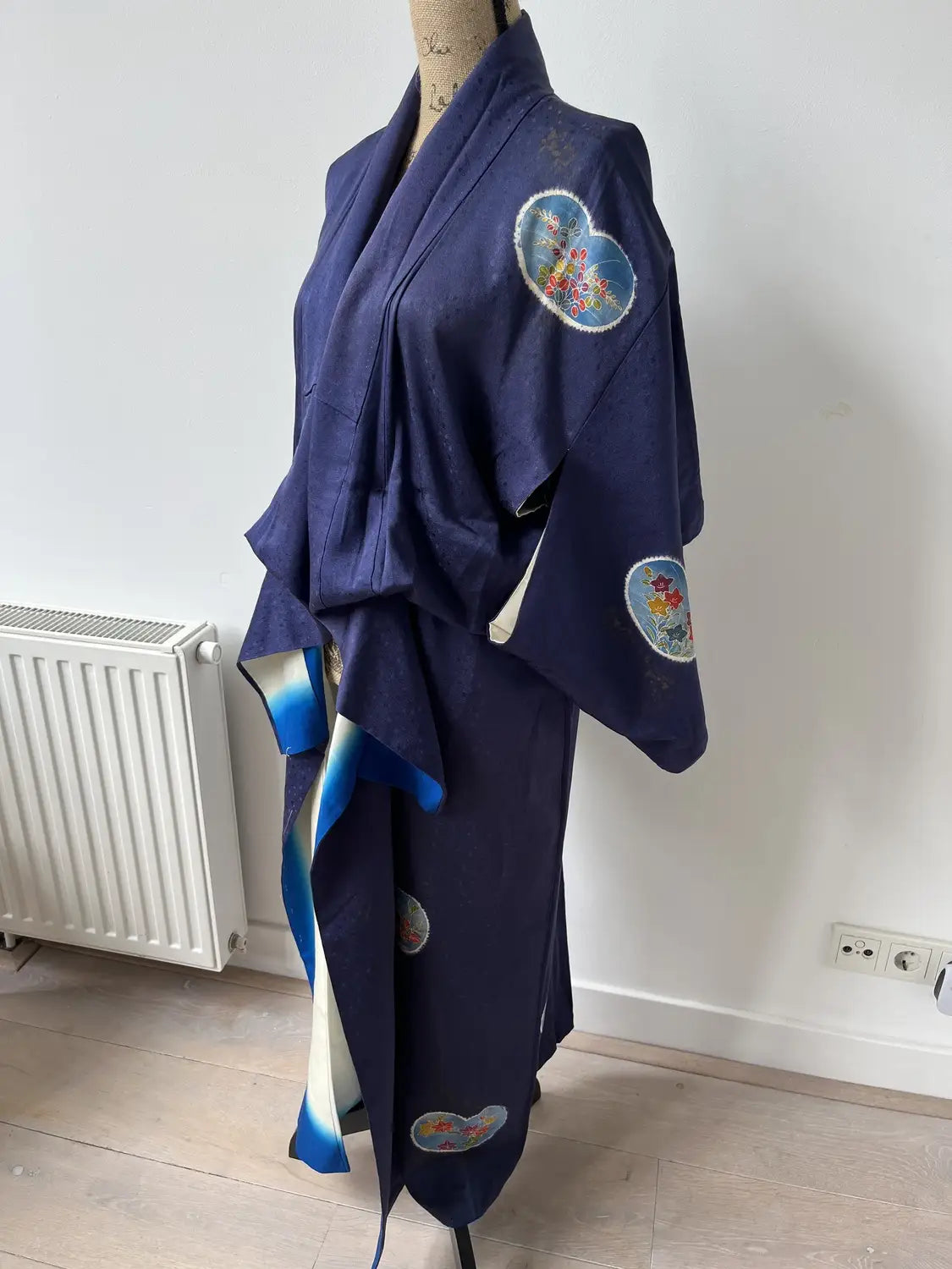 Vintage  homongi kimono - Navyblue Heart motif - Hallelujah original arrange