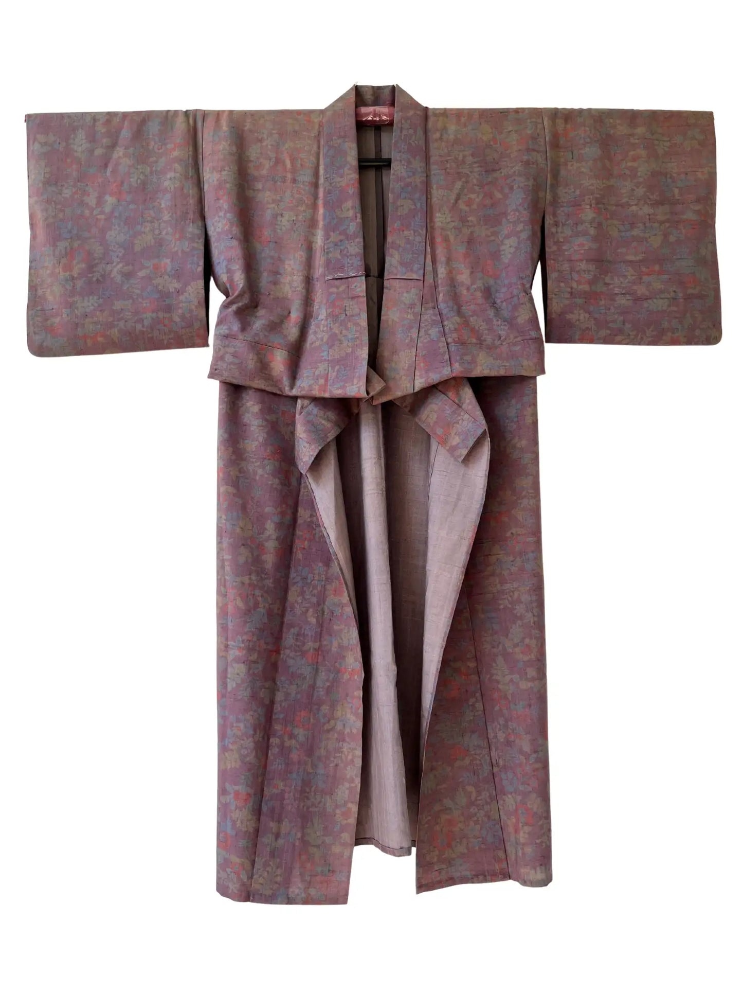 Vintage Tsumugi-Kimono – Blumen wie ein Ölgemälde – Halleluja original arrangiert