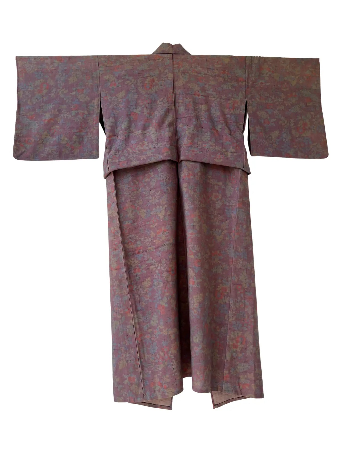 Vintage Tsumugi-Kimono – Blumen wie ein Ölgemälde – Halleluja original arrangiert