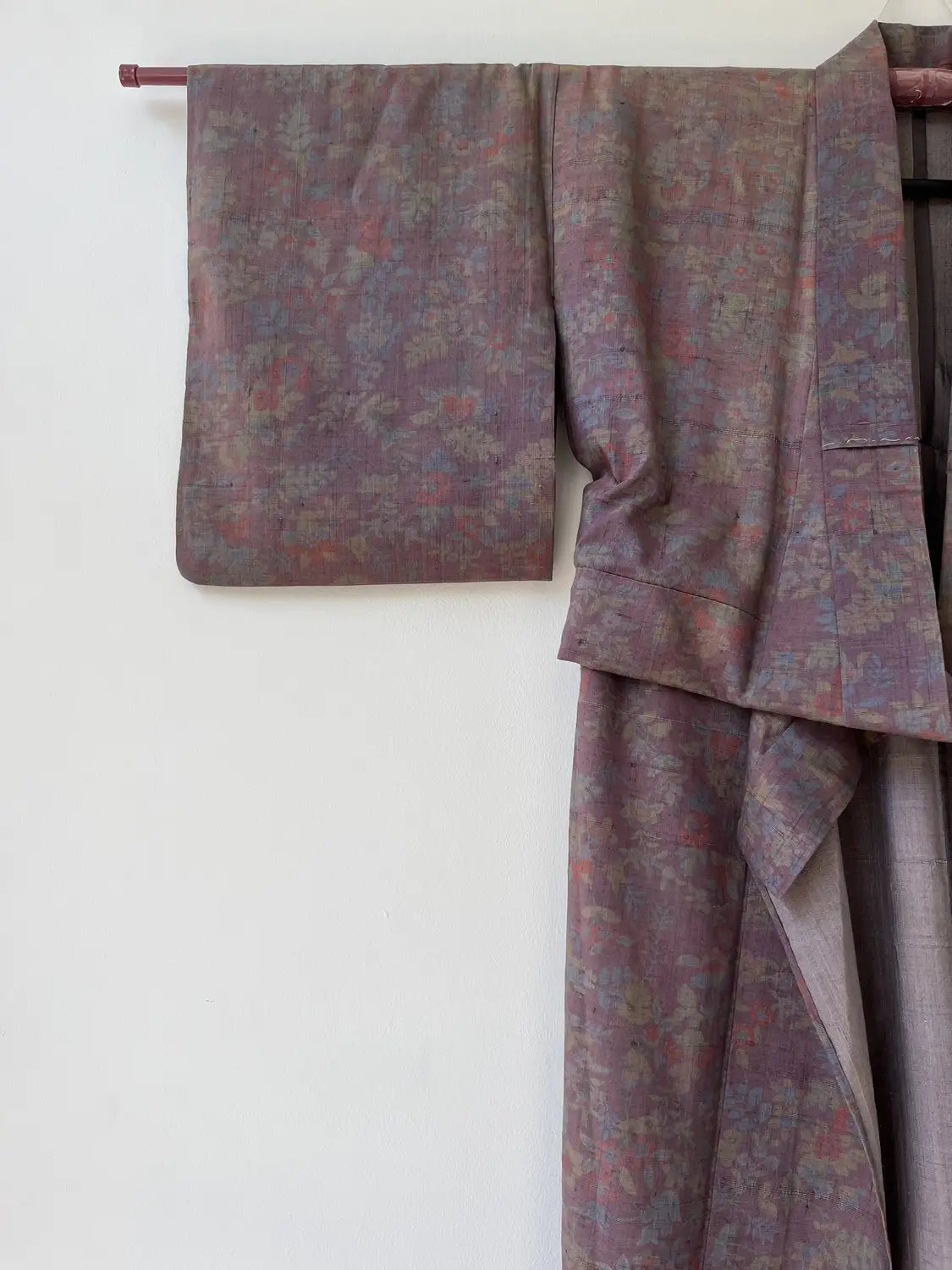 Vintage Tsumugi-Kimono – Blumen wie ein Ölgemälde – Halleluja original arrangiert