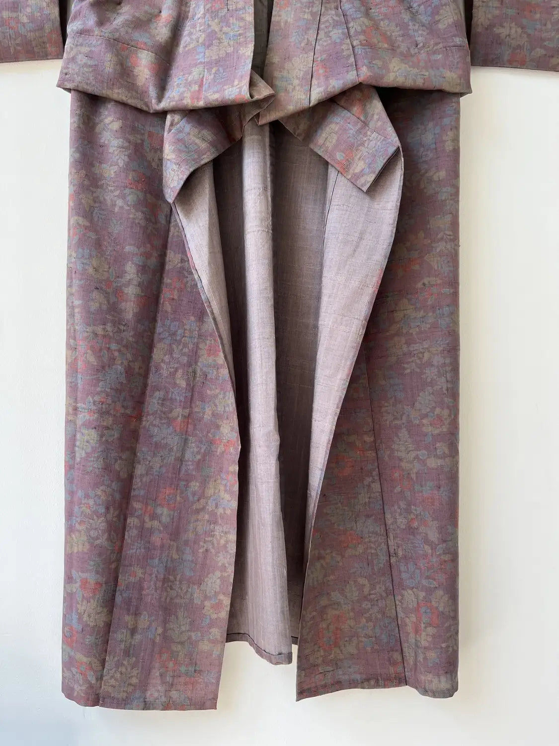 Vintage Tsumugi-Kimono – Blumen wie ein Ölgemälde – Halleluja original arrangiert