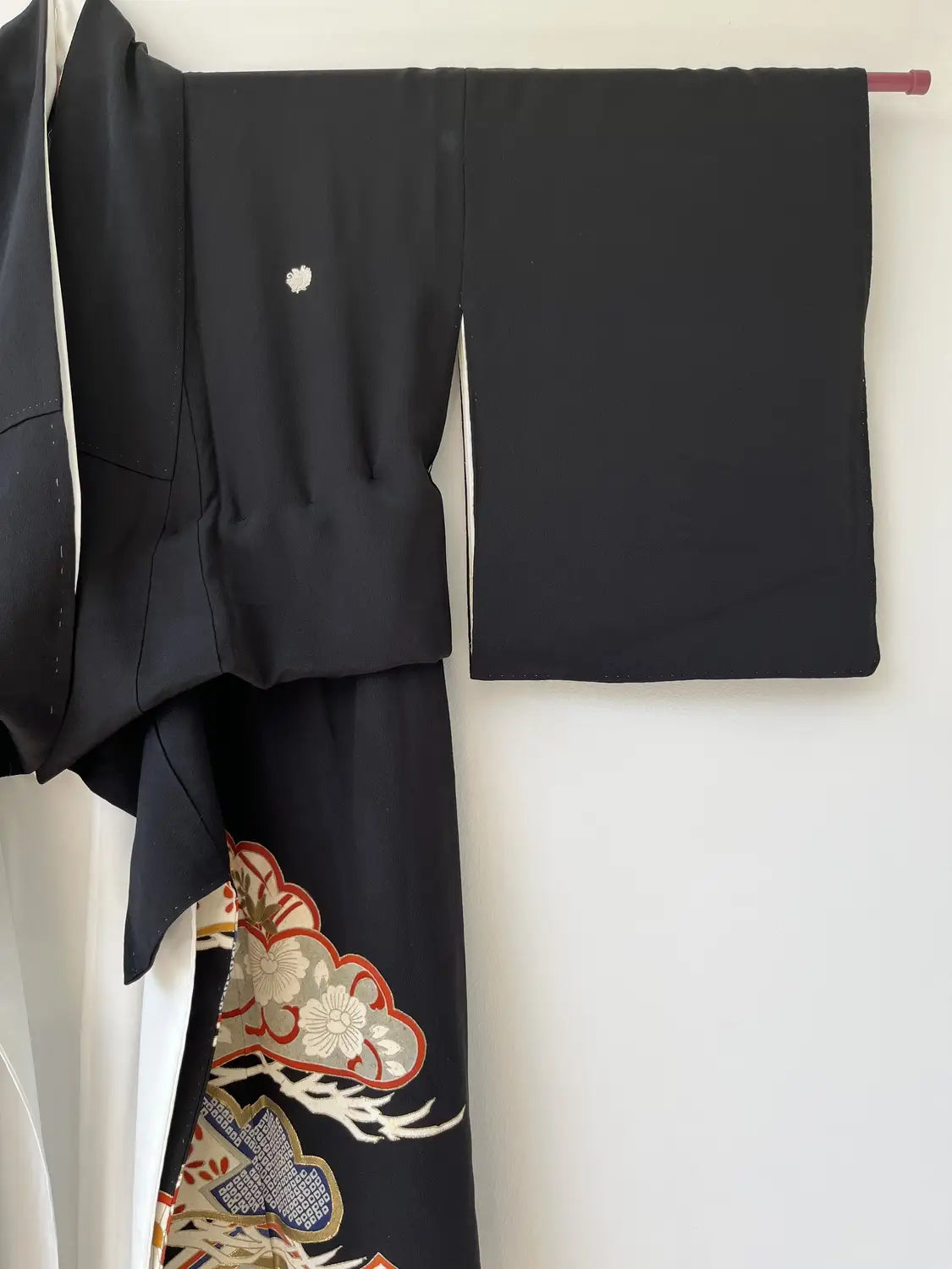 tomesode noir vintage - Pine and Ocean Waves -Hallelujah arrangement original