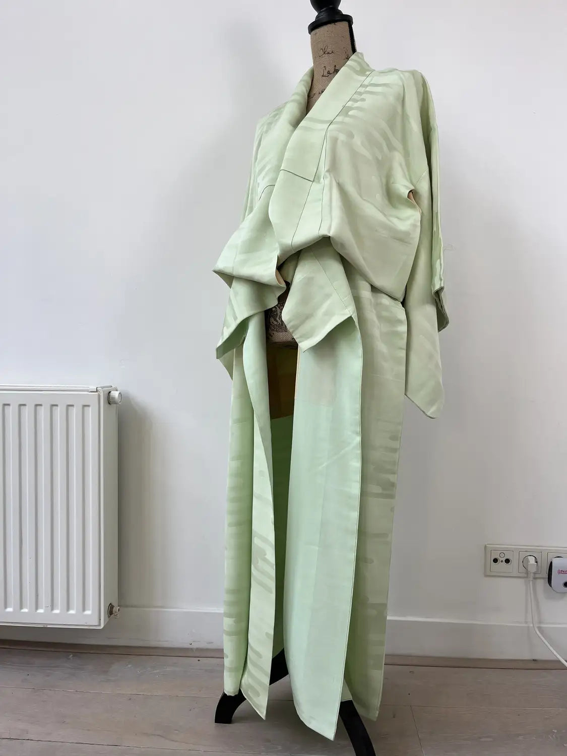 Vintage  iromuji kimono - Light Green gradation - Hallelujah original arrange