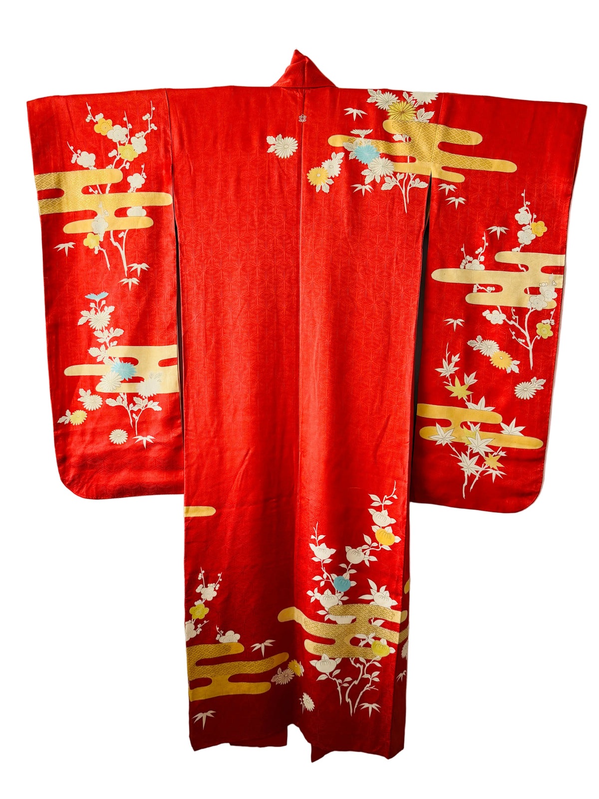 Vintage Furisode - Chrysanthemen und Egasumi -