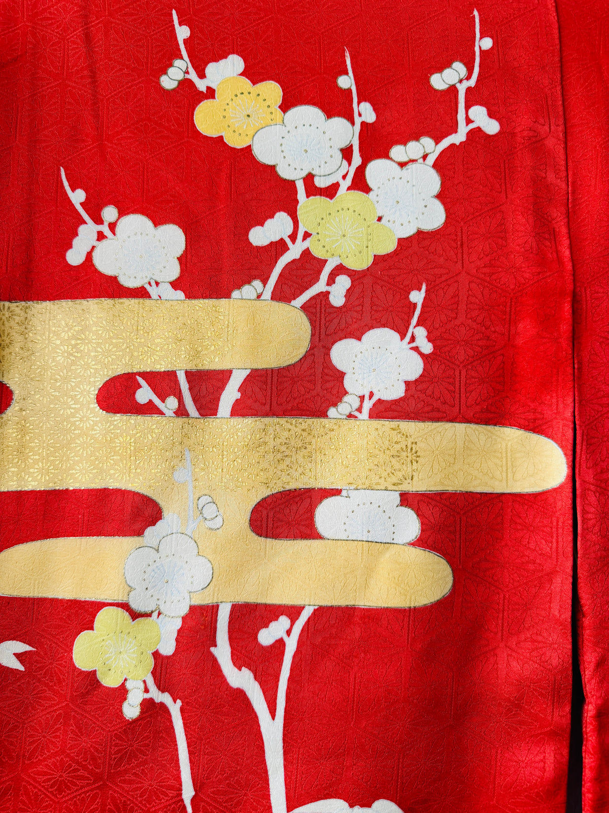 Vintage Furisode - Chrysanthemen und Egasumi -