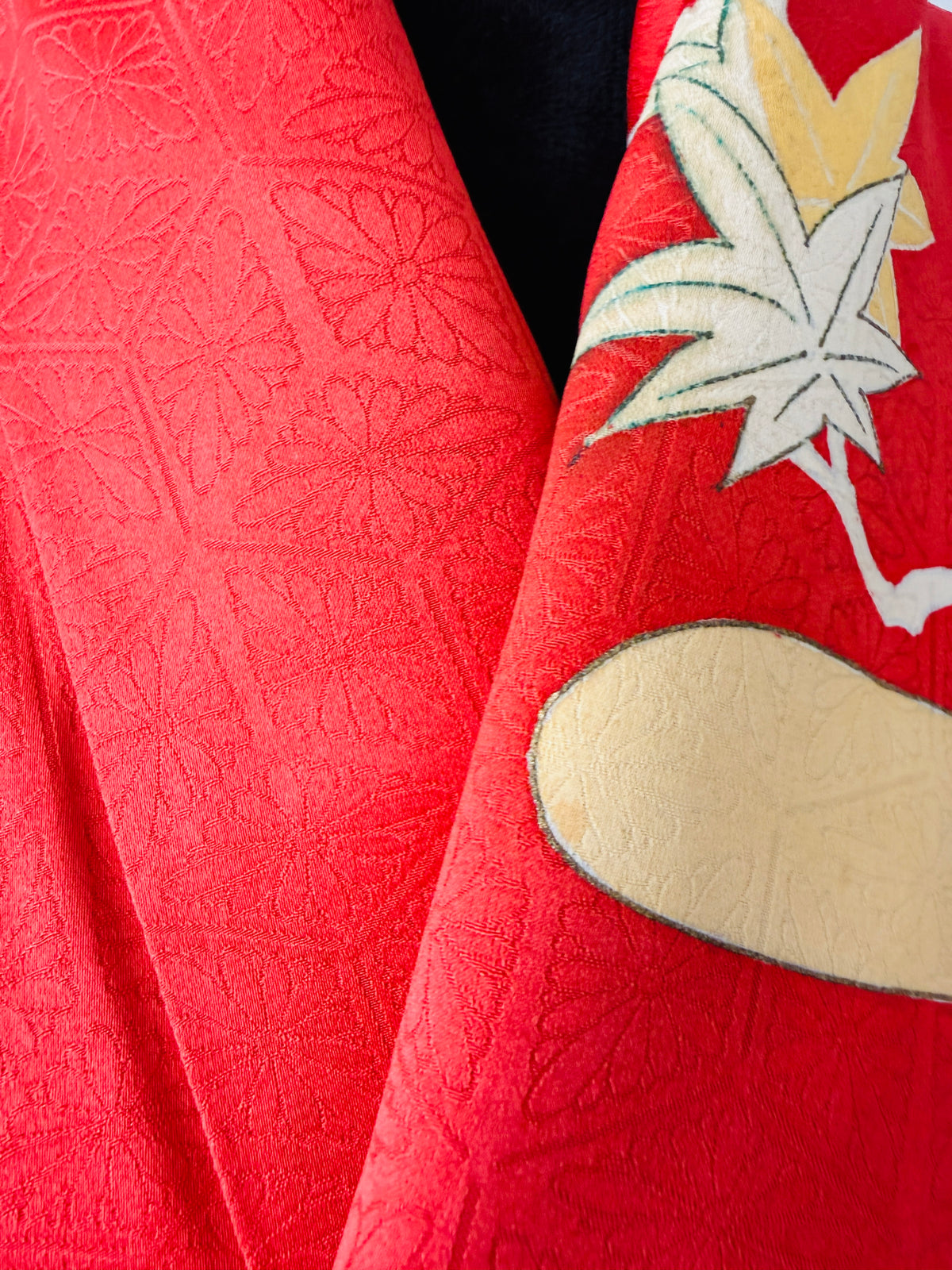 Vintage Furisode - Chrysanthemen und Egasumi -