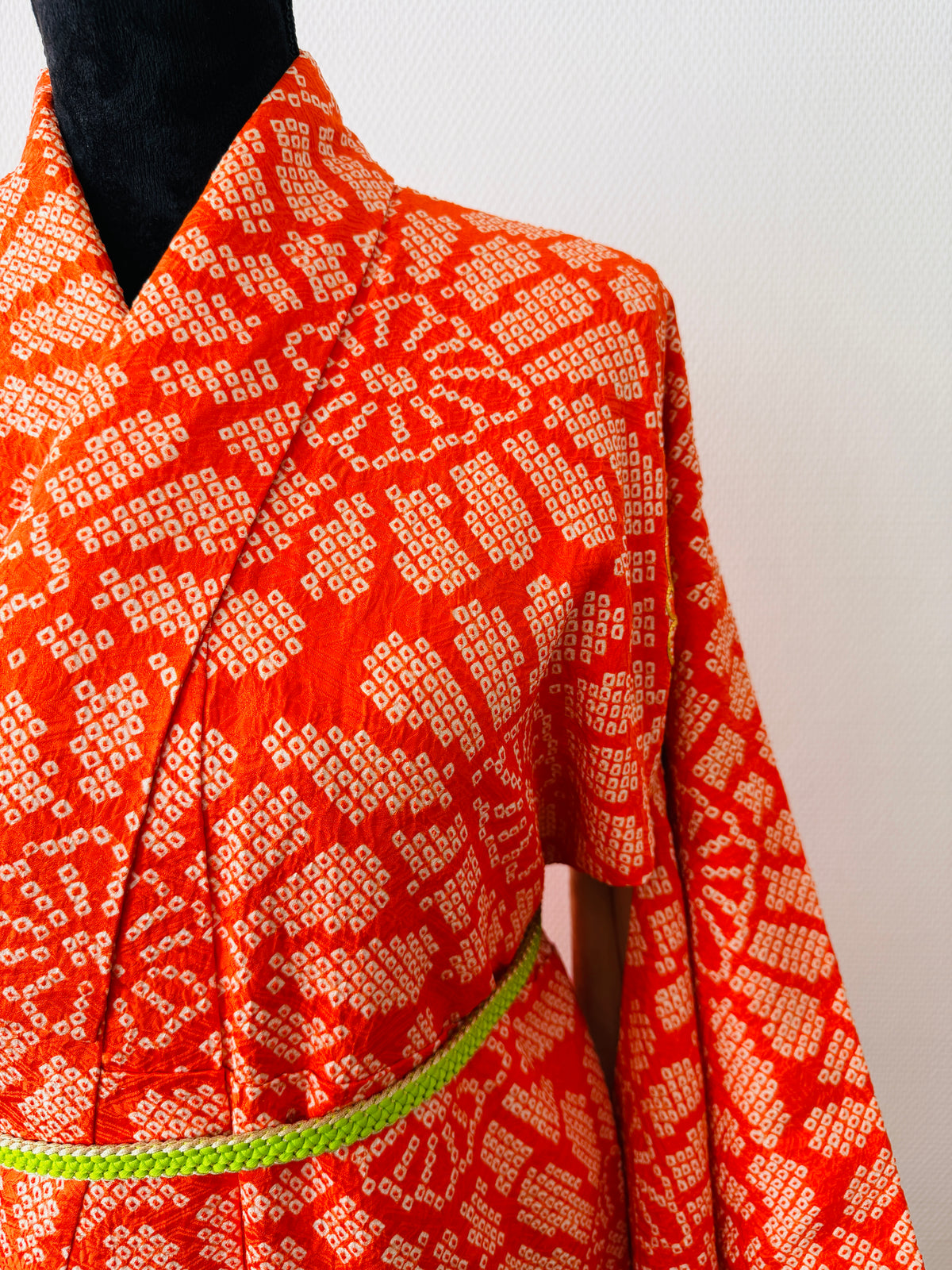 Vintage Furisode - Orange Radiant Blooms -