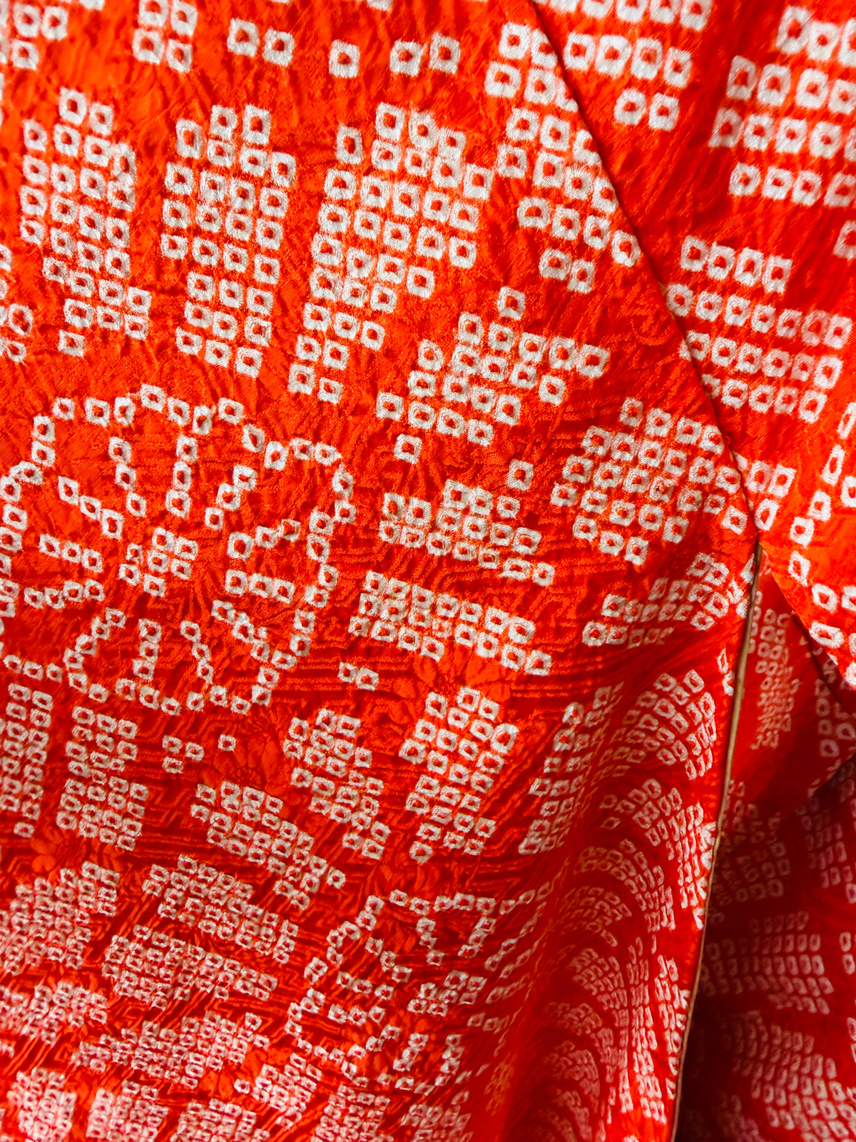Vintage Furisode - Orange Radiant Blooms -