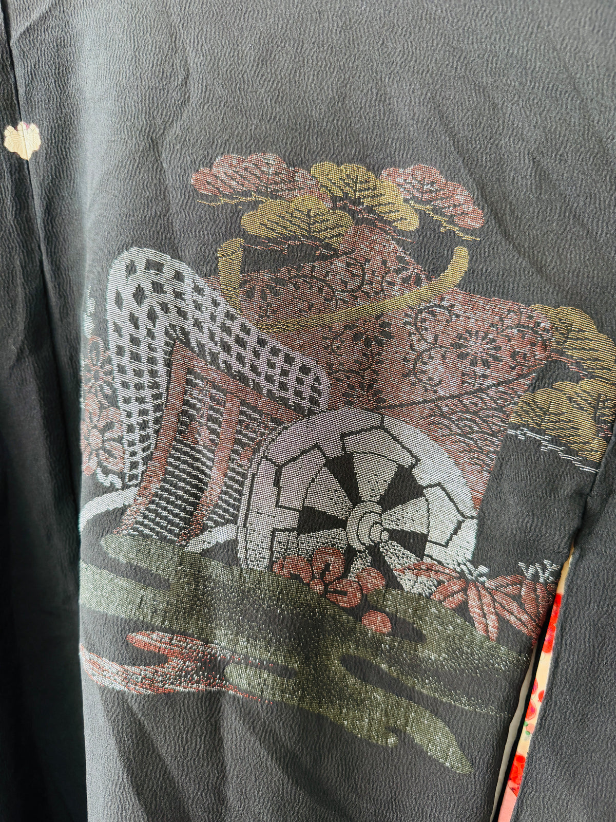 Vintage Schwarzer Haori - Gosyo-guruma -