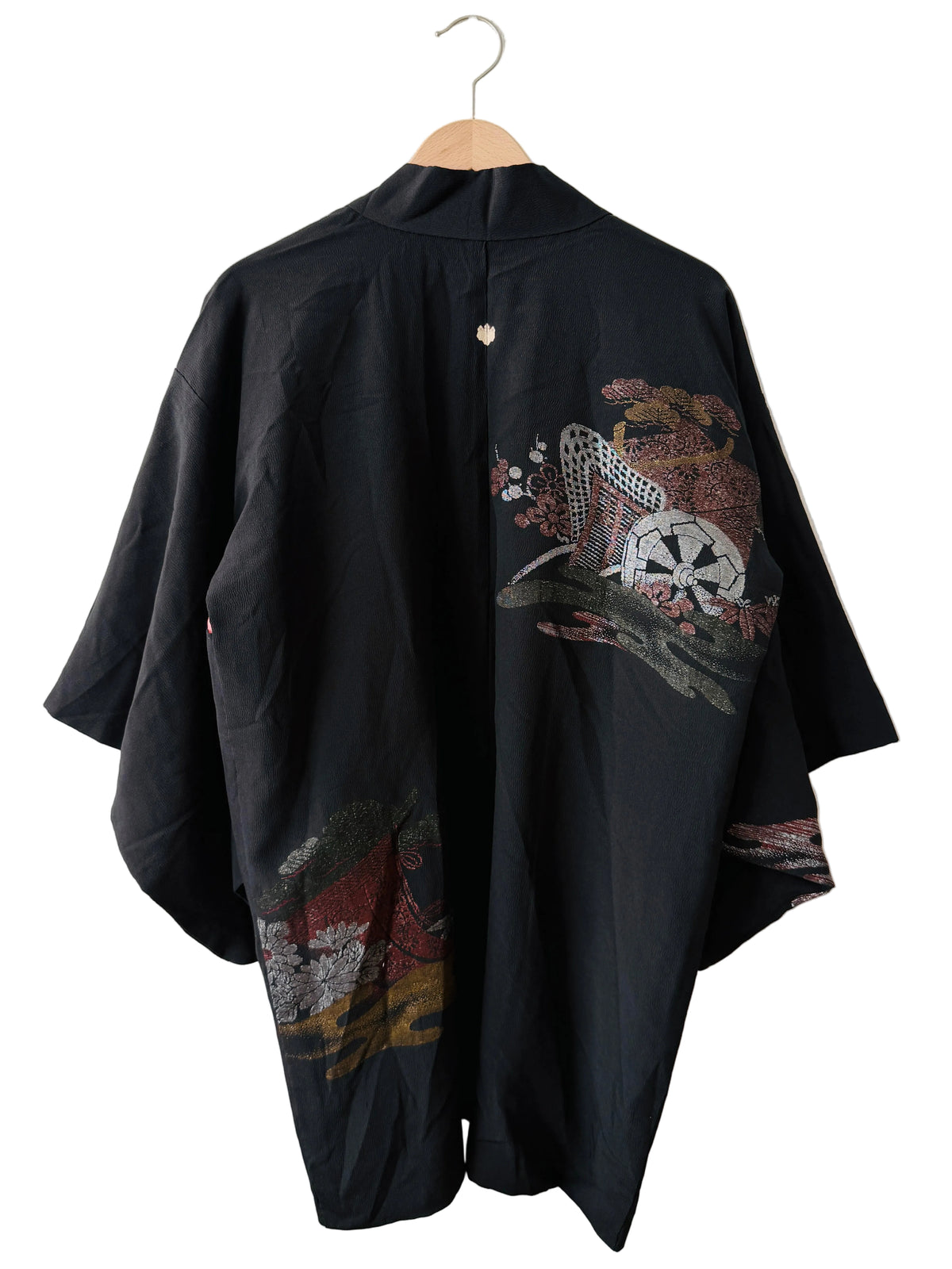 Vintage Schwarzer Haori - Gosyo-guruma -