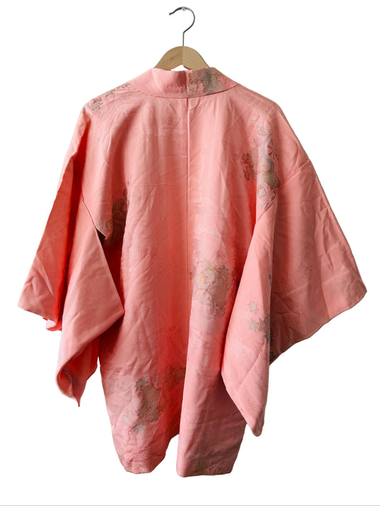 Vintage kleur Haori - Roze Genji-guruma -