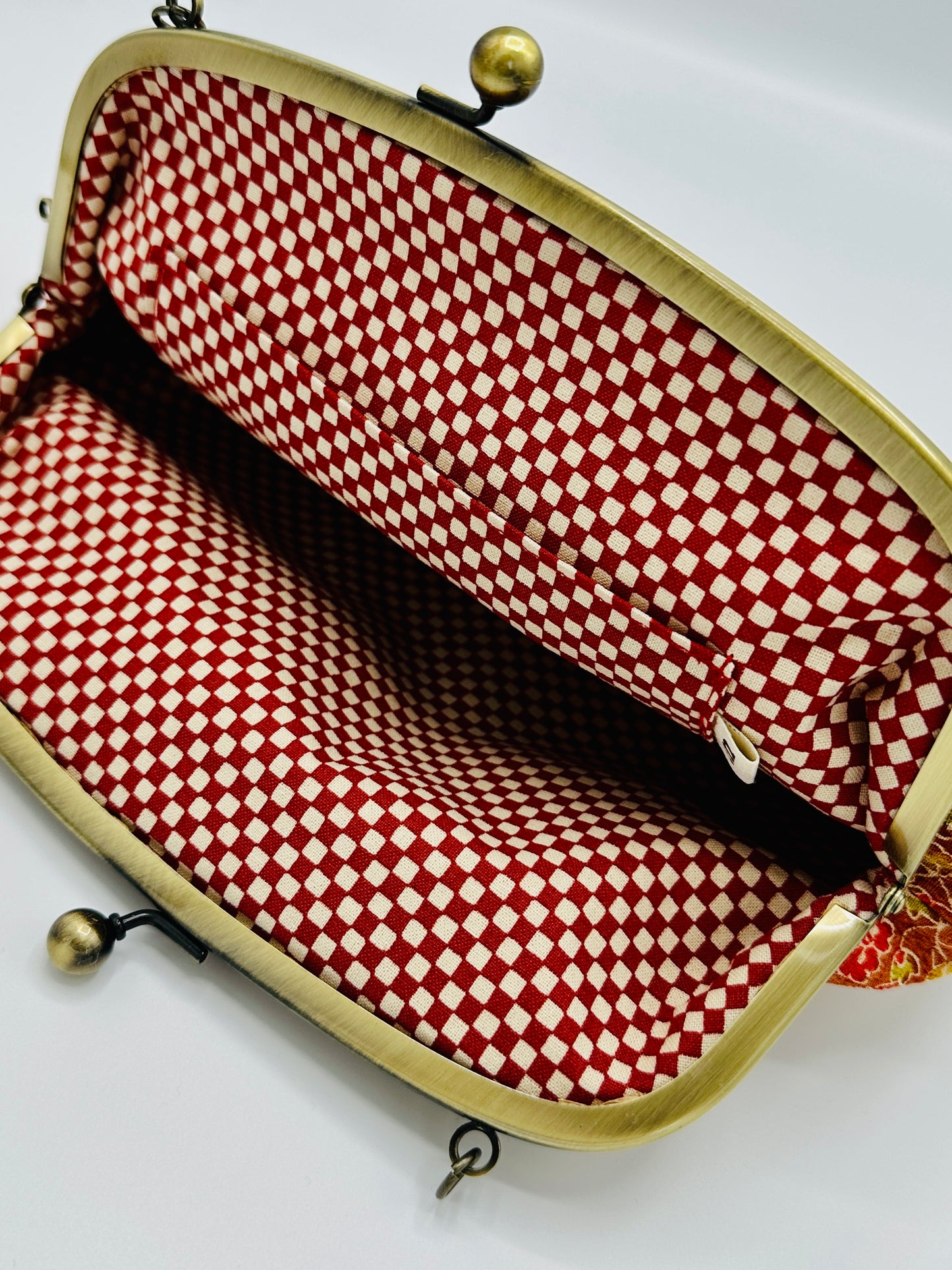 【Gamaguchi-en】2WAY-Handbag/Chintz patterns,Clutch,Pouch,Japanese bag,Shoulder bag,Japanese Gifts