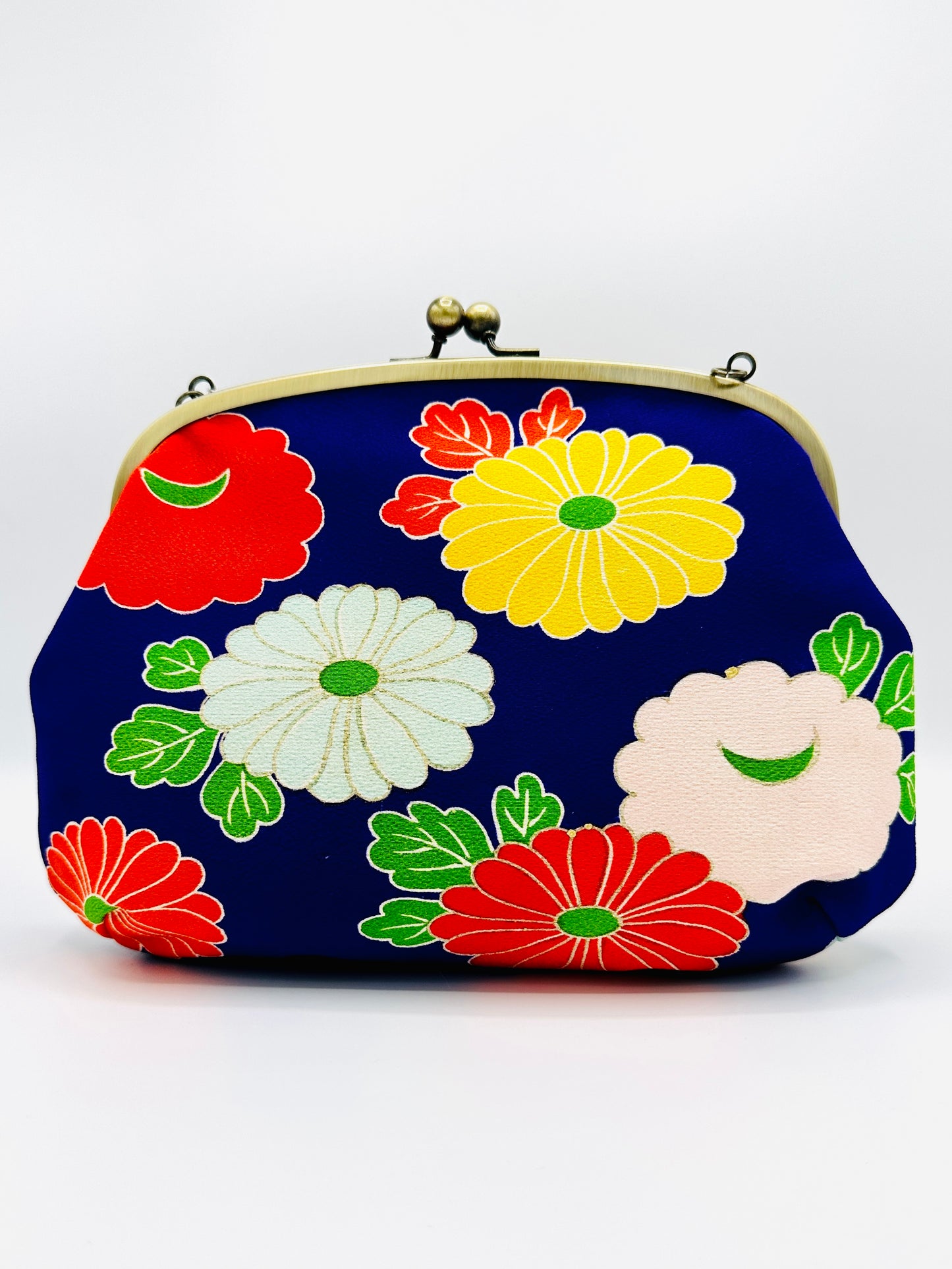 【Gamaguchi-en】2WAY-Handbag/Chrysanthemums,purple,Clutch,Pouch,Japanese bag,Shoulder bag,Japanese Gifts