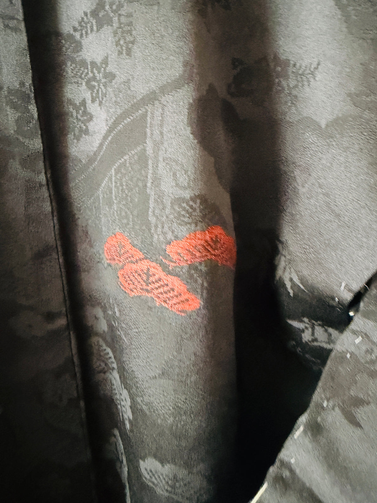 Vintage Black Haori - Pins et fleurs -