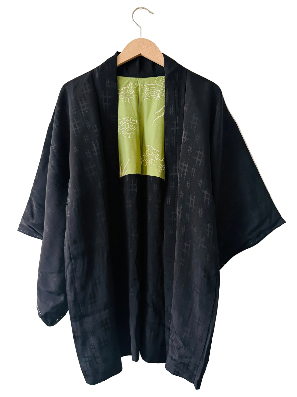 Vintage Black Haori - Igeta Three Family Crests -