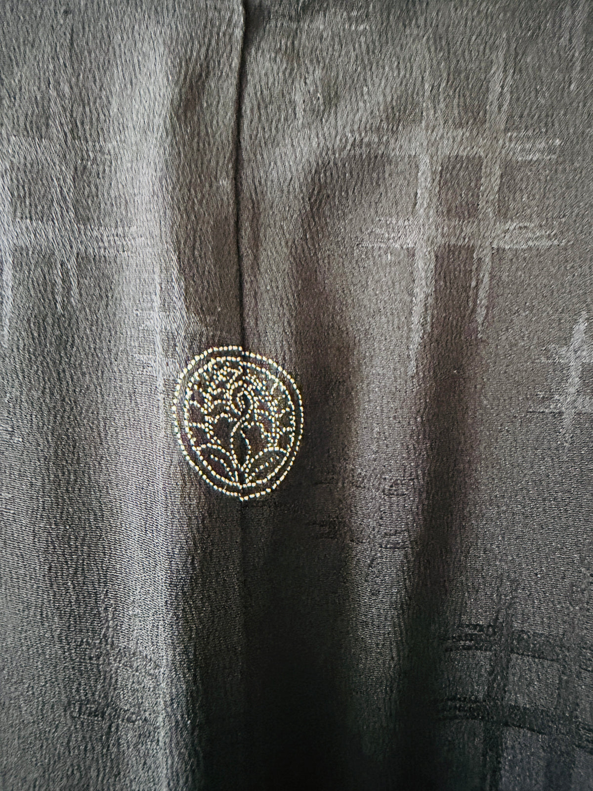 Vintage Black Haori - Igeta Three Family Crests -