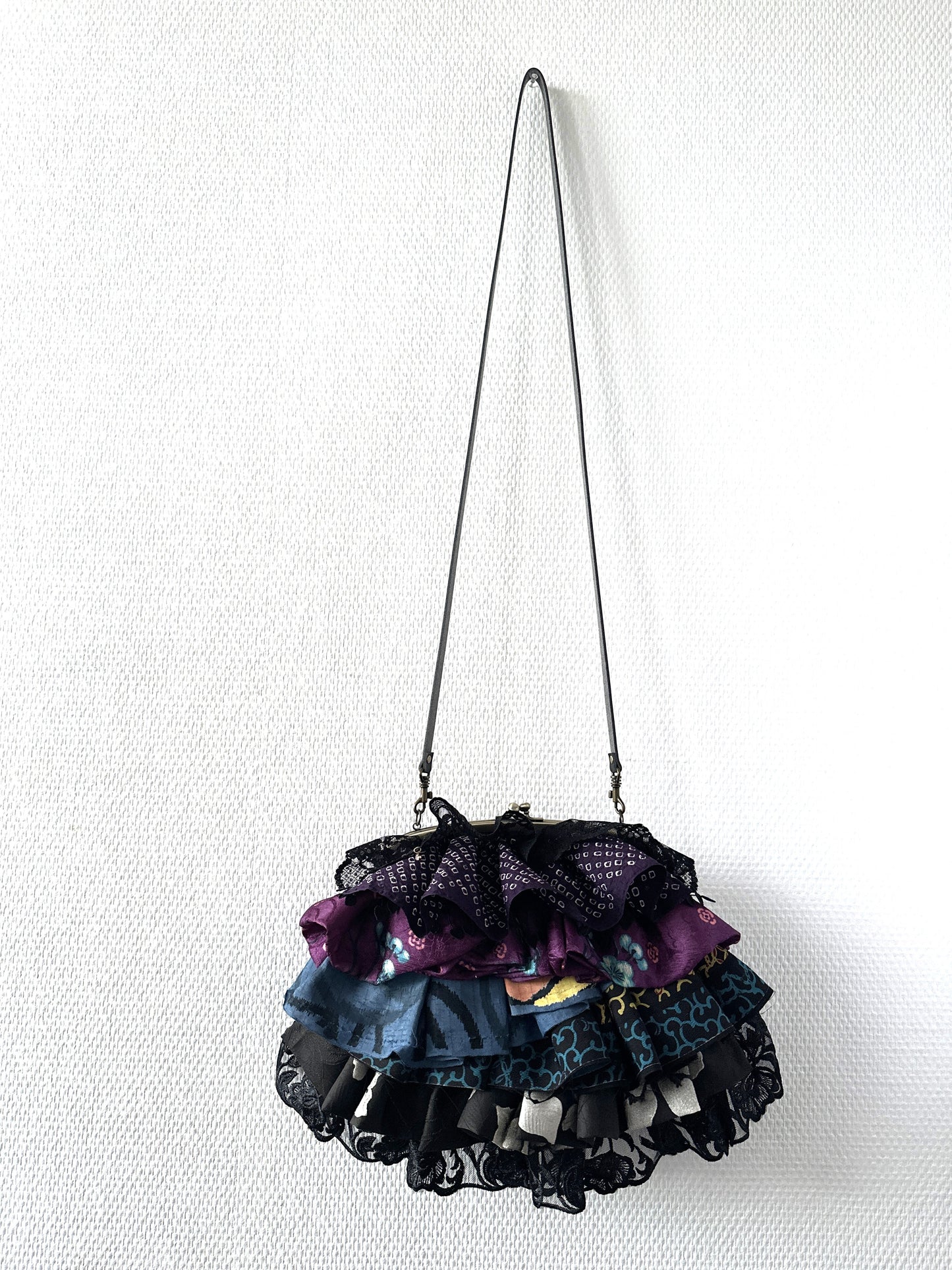【Gogatsudo】 3way-Handbag/Schwarz, antike Meisen, Schnickschnack, Kupplung, Beutel, japanische Tasche, Umhängetasche, japanische Geschenke