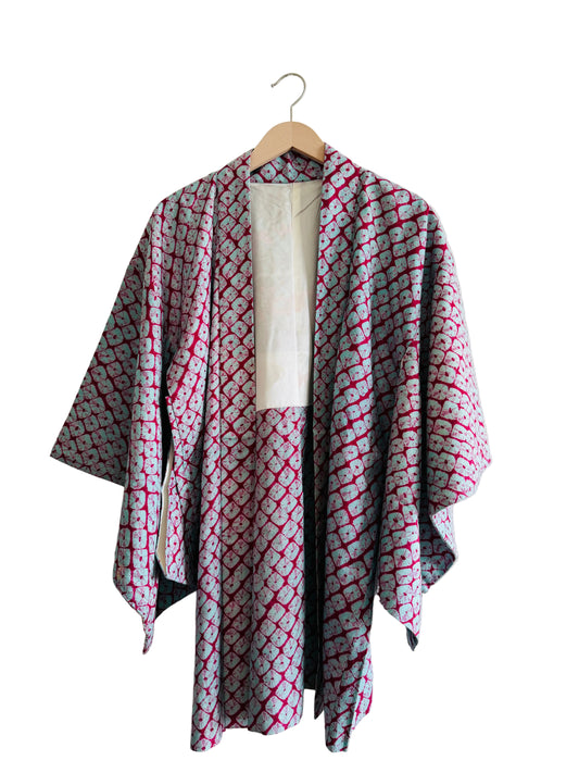 Vintage Color Haori - Arimatsu Shibori Soft Blue & Purple -