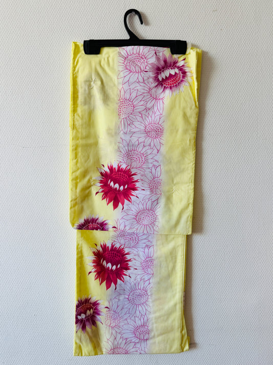Yukata - Bellflowers & Stripes - Vrije maat dames (コピー)