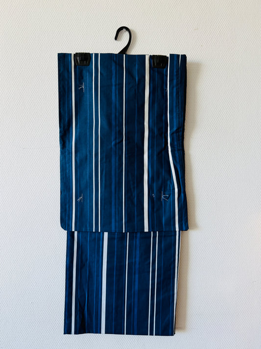 Yukata - Classic White Vertical Stripes - Men's Plus Size