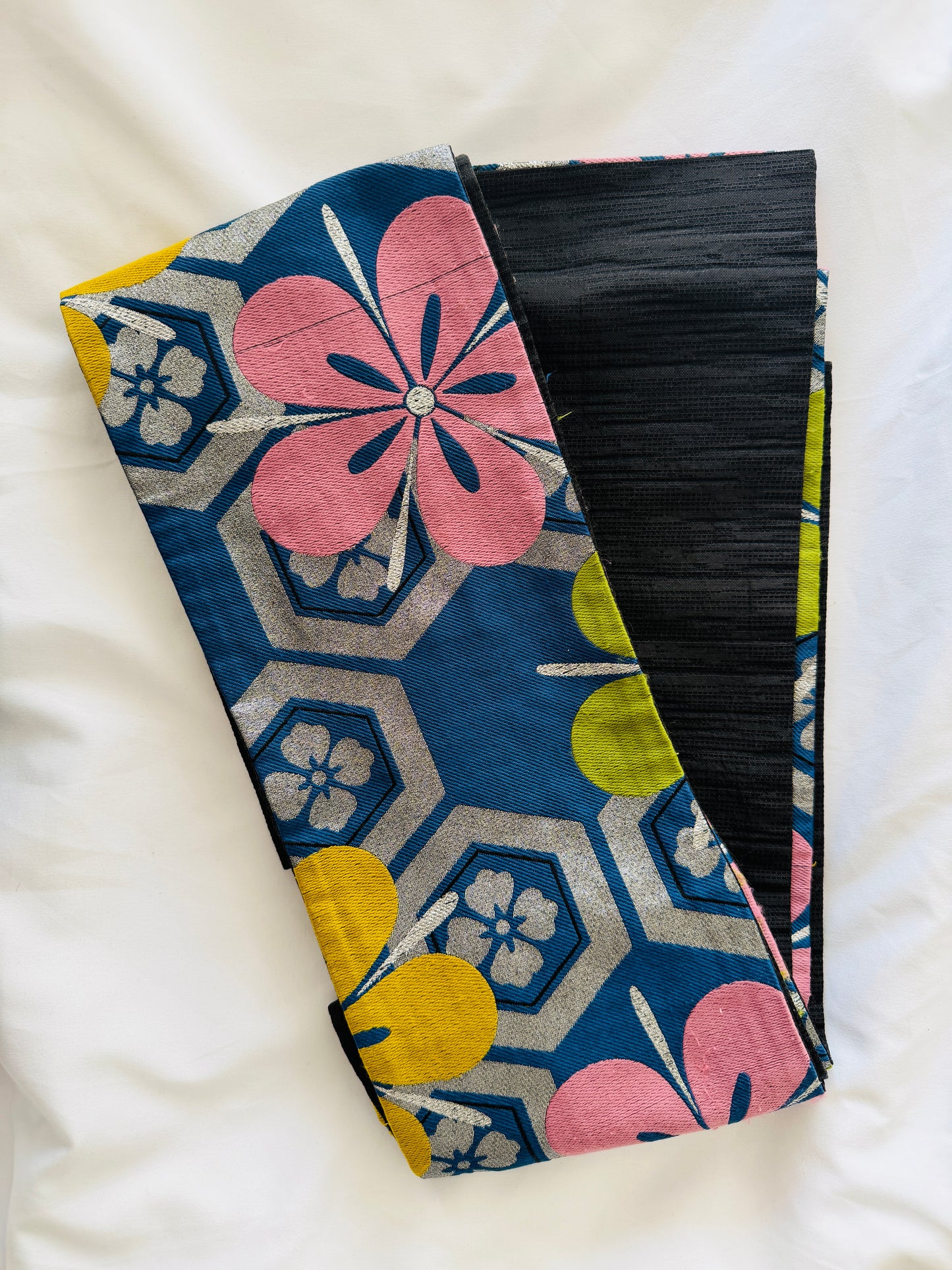 Hanhaba Obi Belt - Navy Kikko  -