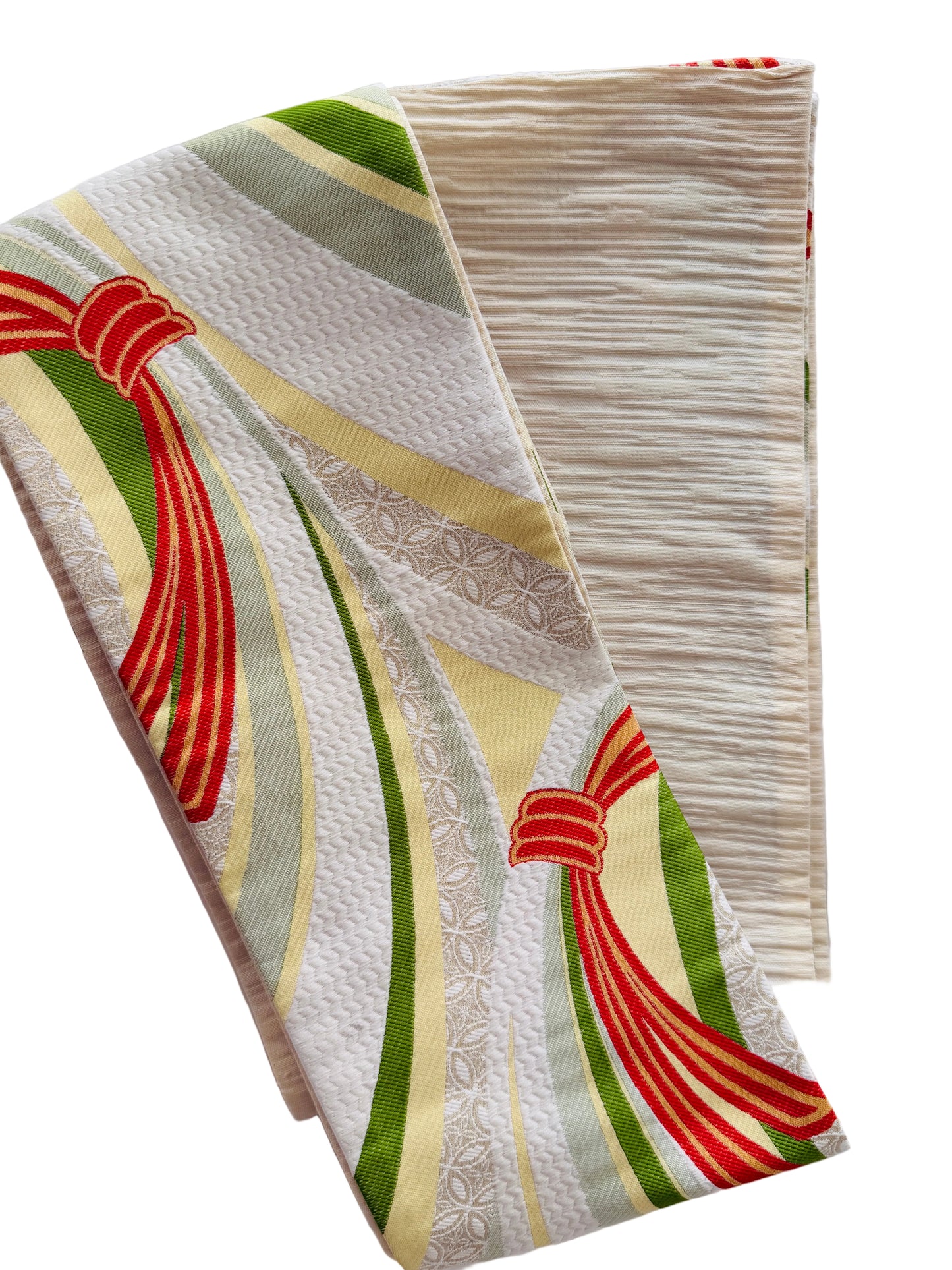 Hanhaba Obi Belt - White Noshi  -