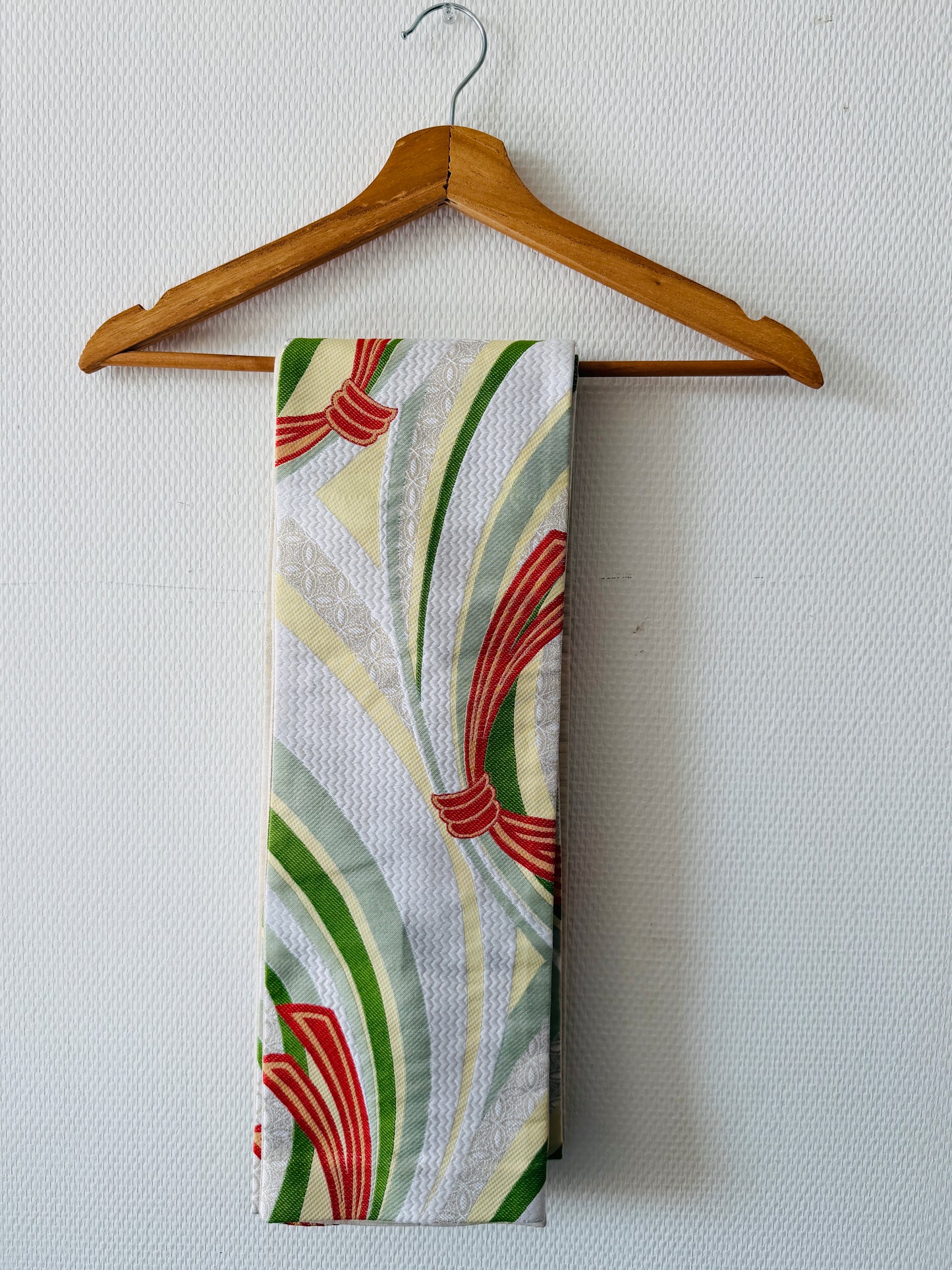 Hanhaba Obi Belt - White Noshi  -