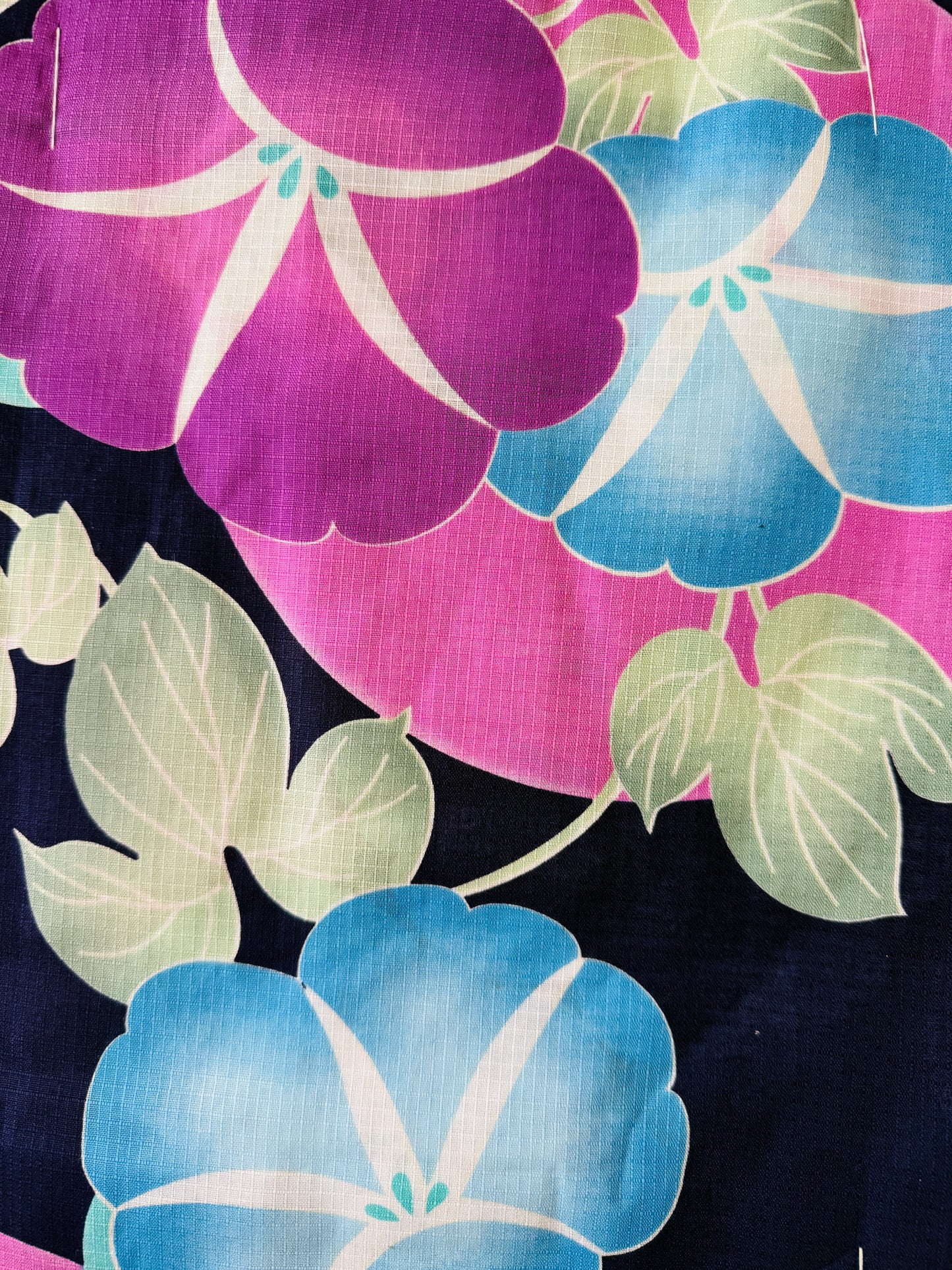 Yukata – Cool Morning Glories – freie Größe für Damen