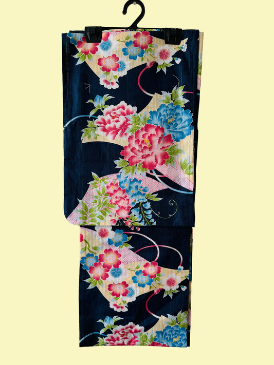 Yukata - Graceful Peony- Women's Free Size