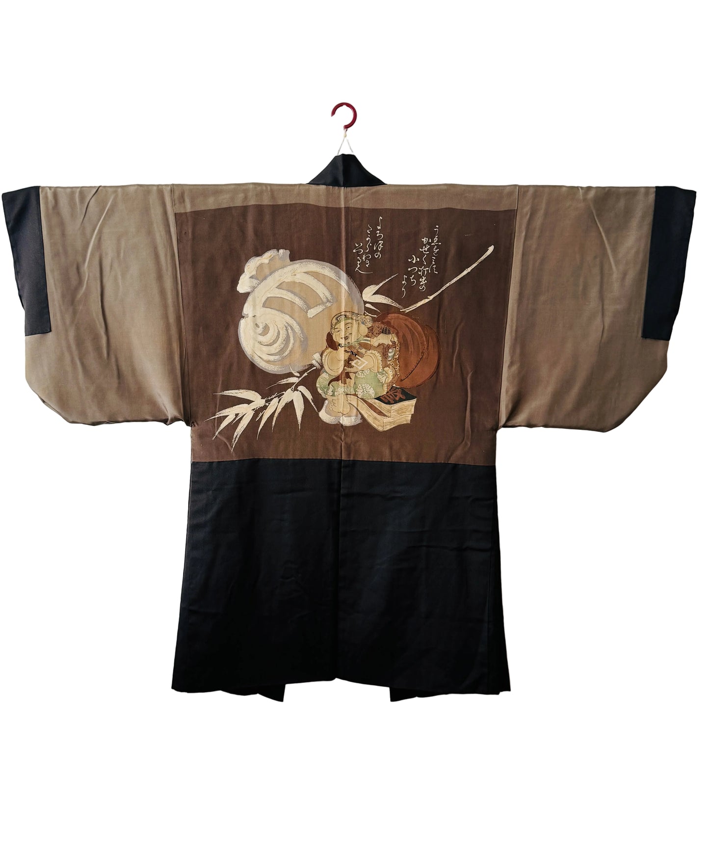 Schwarzer Haori im Vintage-Stil für Herren – Daikokuten –