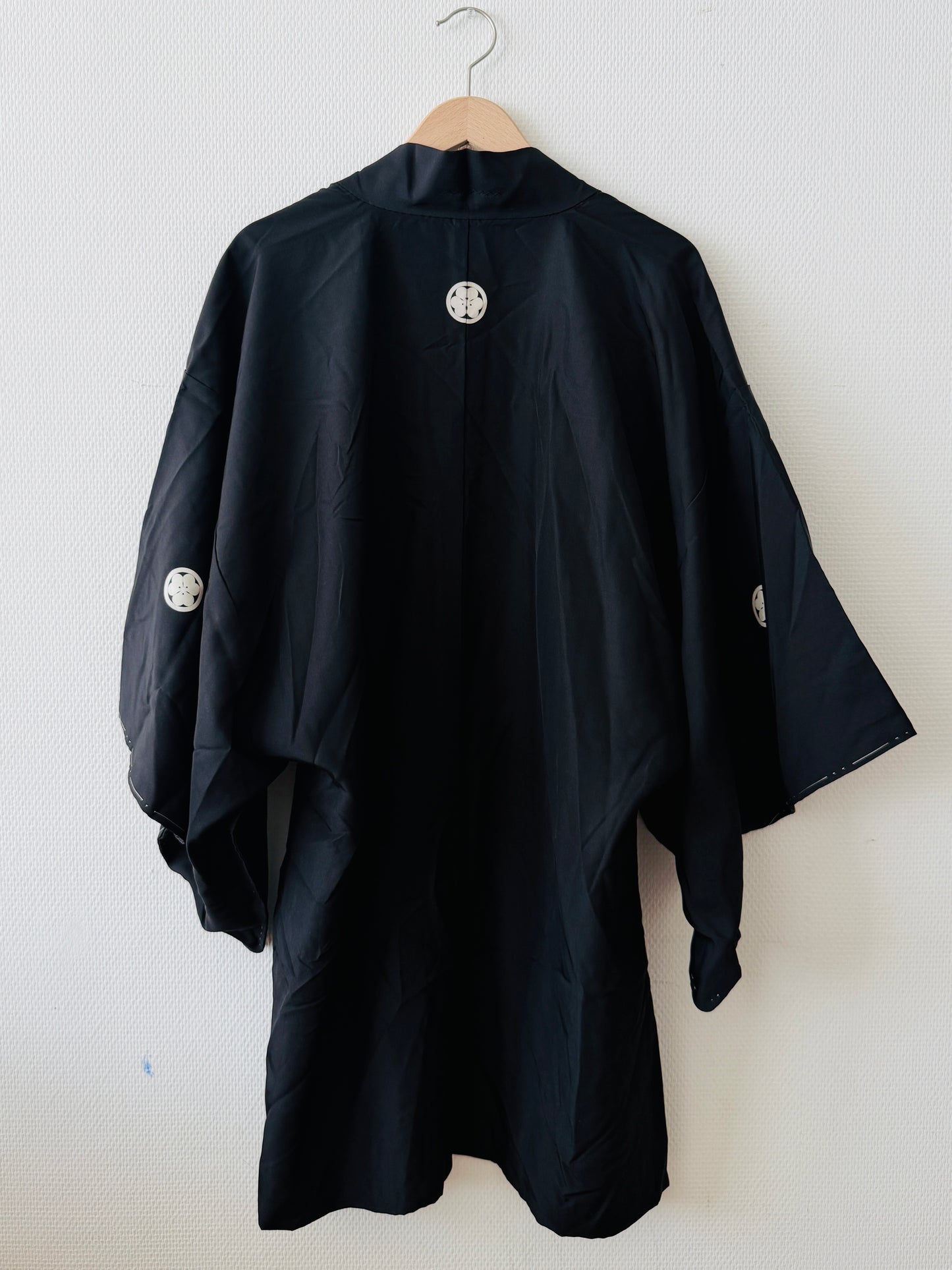 Men’s Vintage Black Haori - Emaki (Japanese picture scroll) -