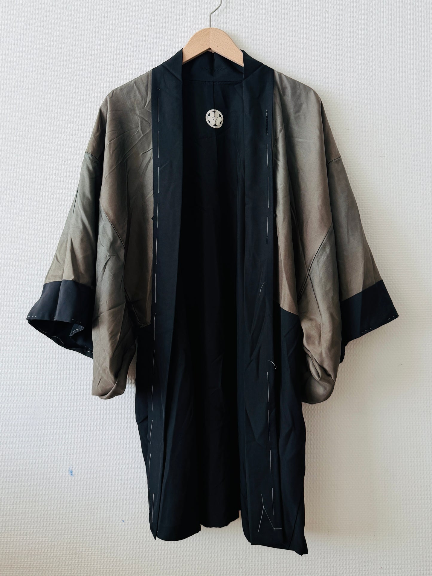 Men’s Vintage Black Haori - Emaki (Japanese picture scroll) -
