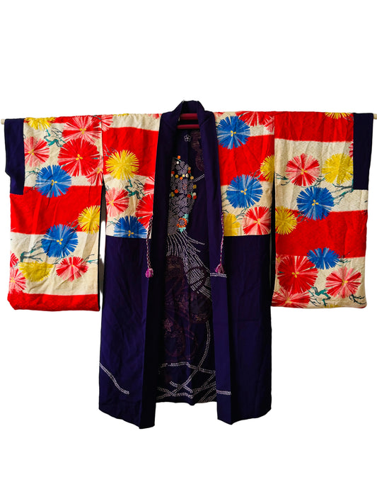 Vintage Color Haori - Kusudama - Exceptional★★★