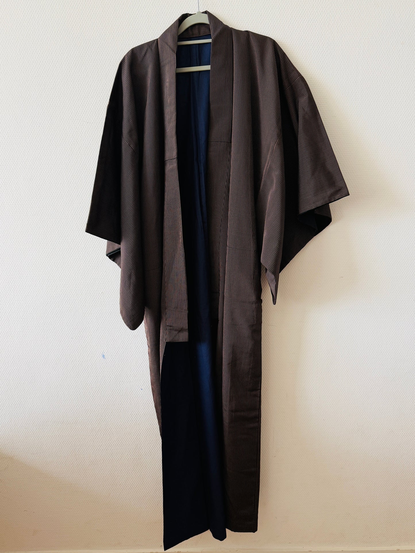 Men’s Vintage Kimono - Brown Lattice(Koshi) -