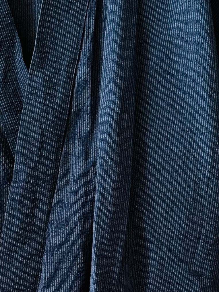 UNISEXE JINBEI -Marine,Shijira-ori（seersucker)- TAILLE：M/L/XL