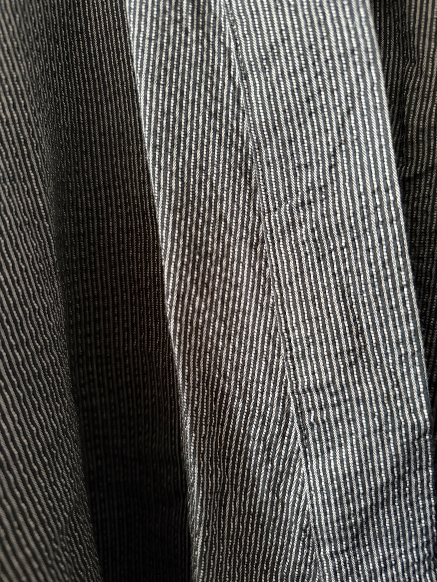 UNISEX JINBEI -Black,Shijira-ori（seersucker)- SIZE：M/L/XL