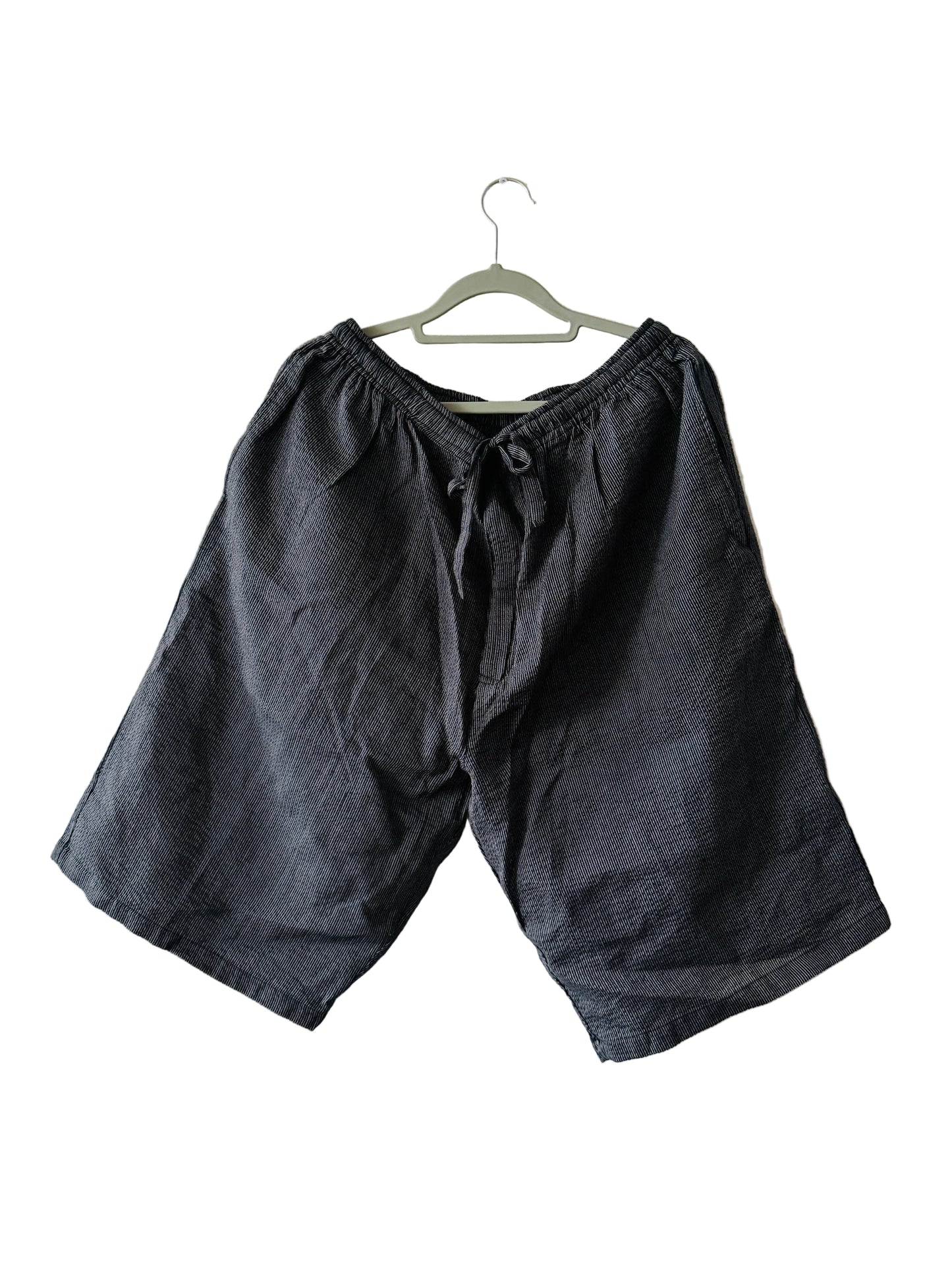 UNISEX JINBEI -Black,Shijira-ori（seersucker)- SIZE：M/L/XL