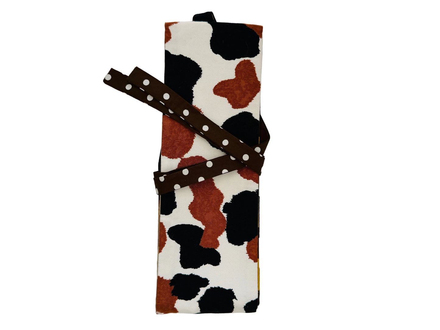 Originele Obi riem - koeienprint en geruit - Slim