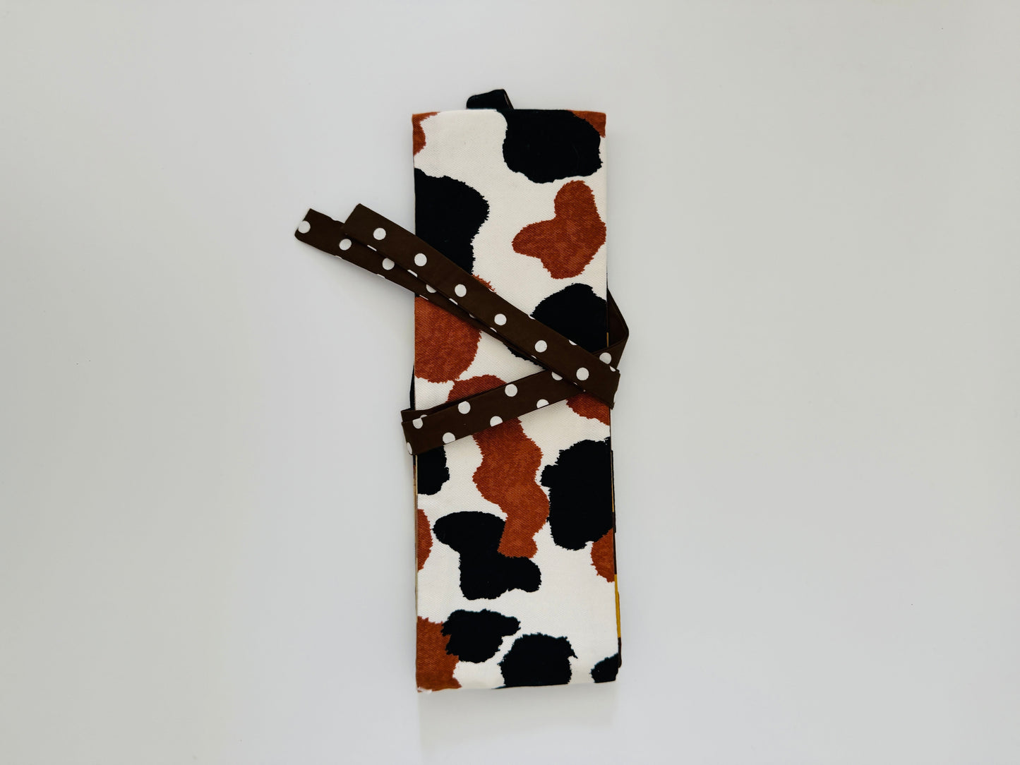 Originele Obi riem - koeienprint en geruit - Slim