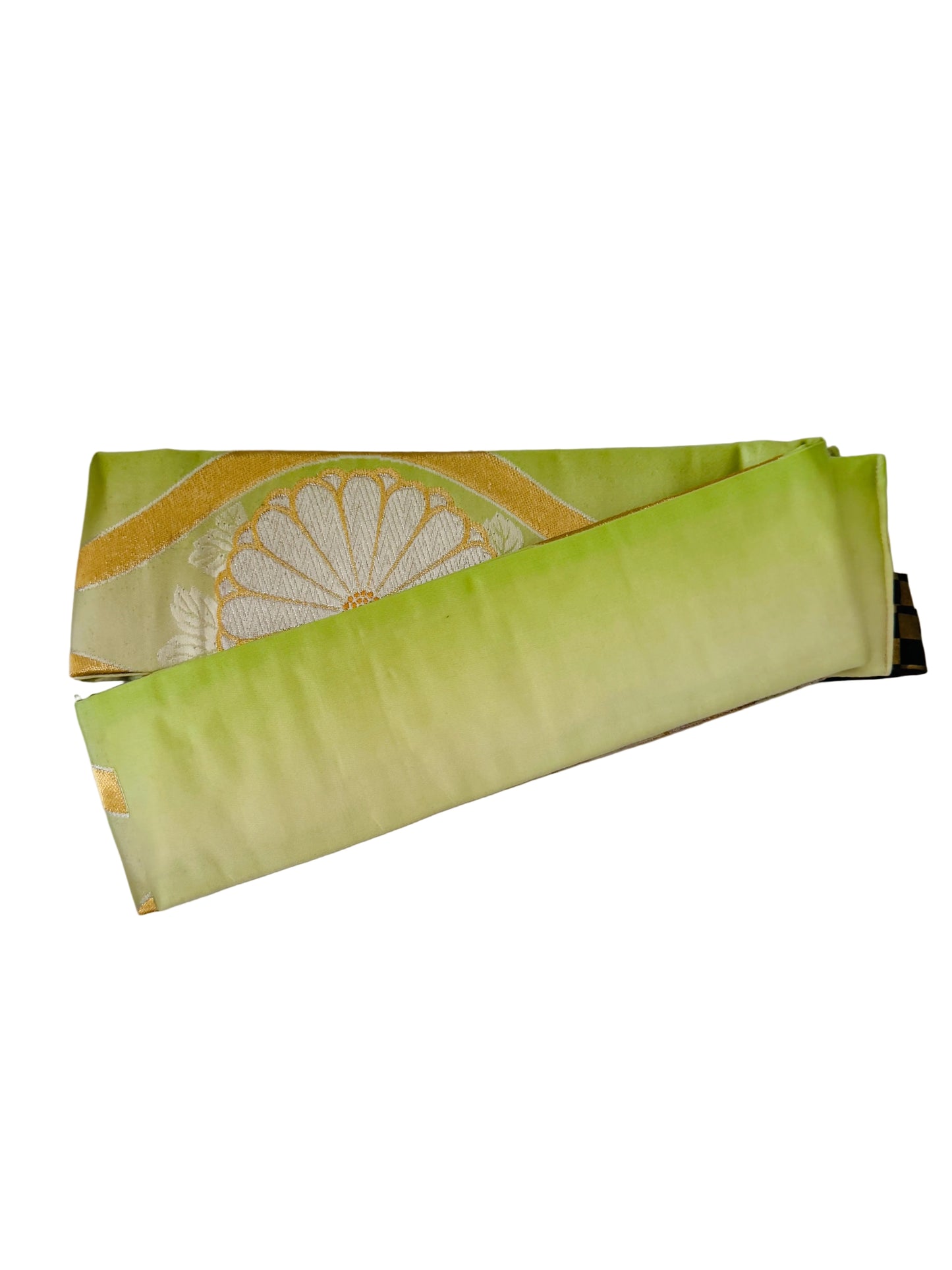 Originele Obi riem - Lichtgroene Chrysant -