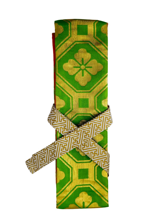 Original Obi-Gürtel - Grün und Orange -